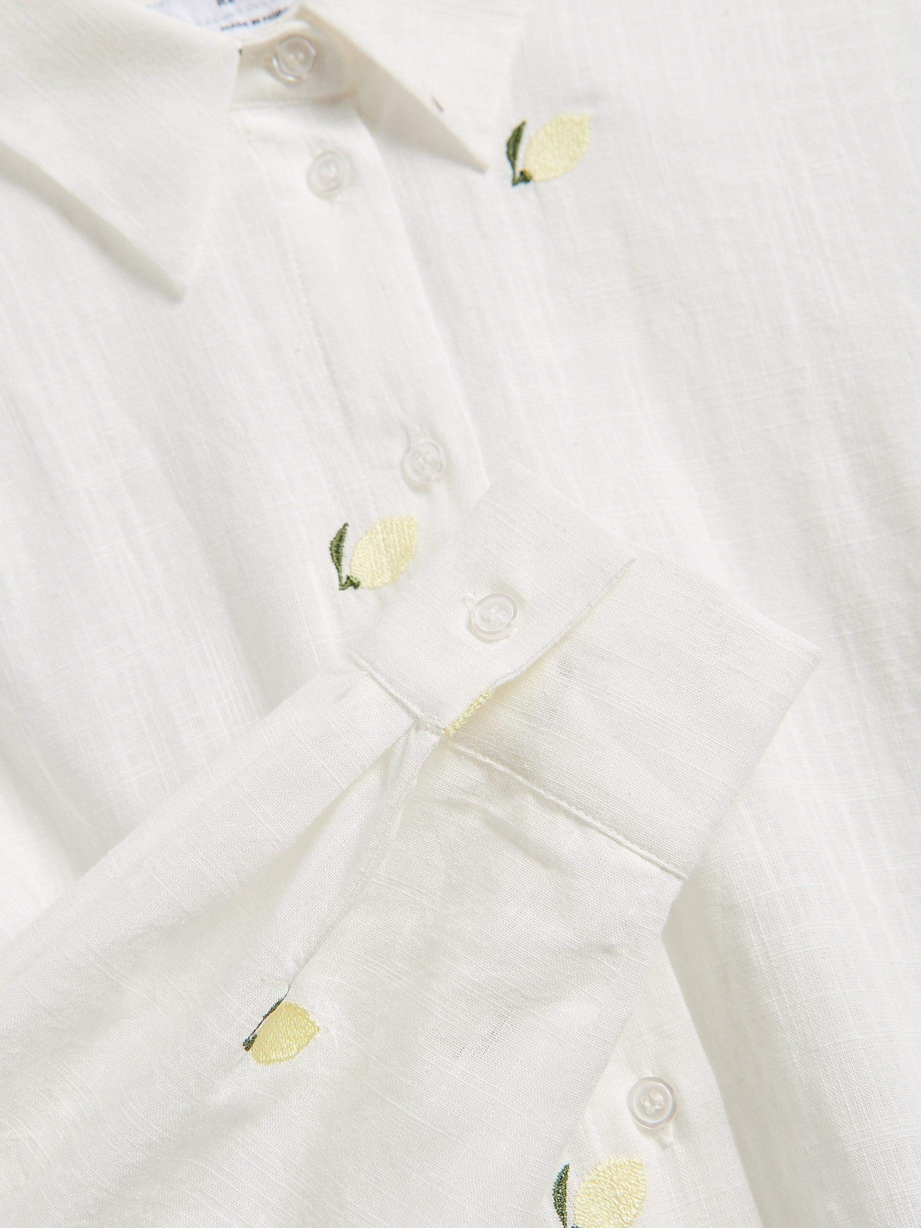 Yellow Shirt With Embroidered Embellishment, , large image number 2