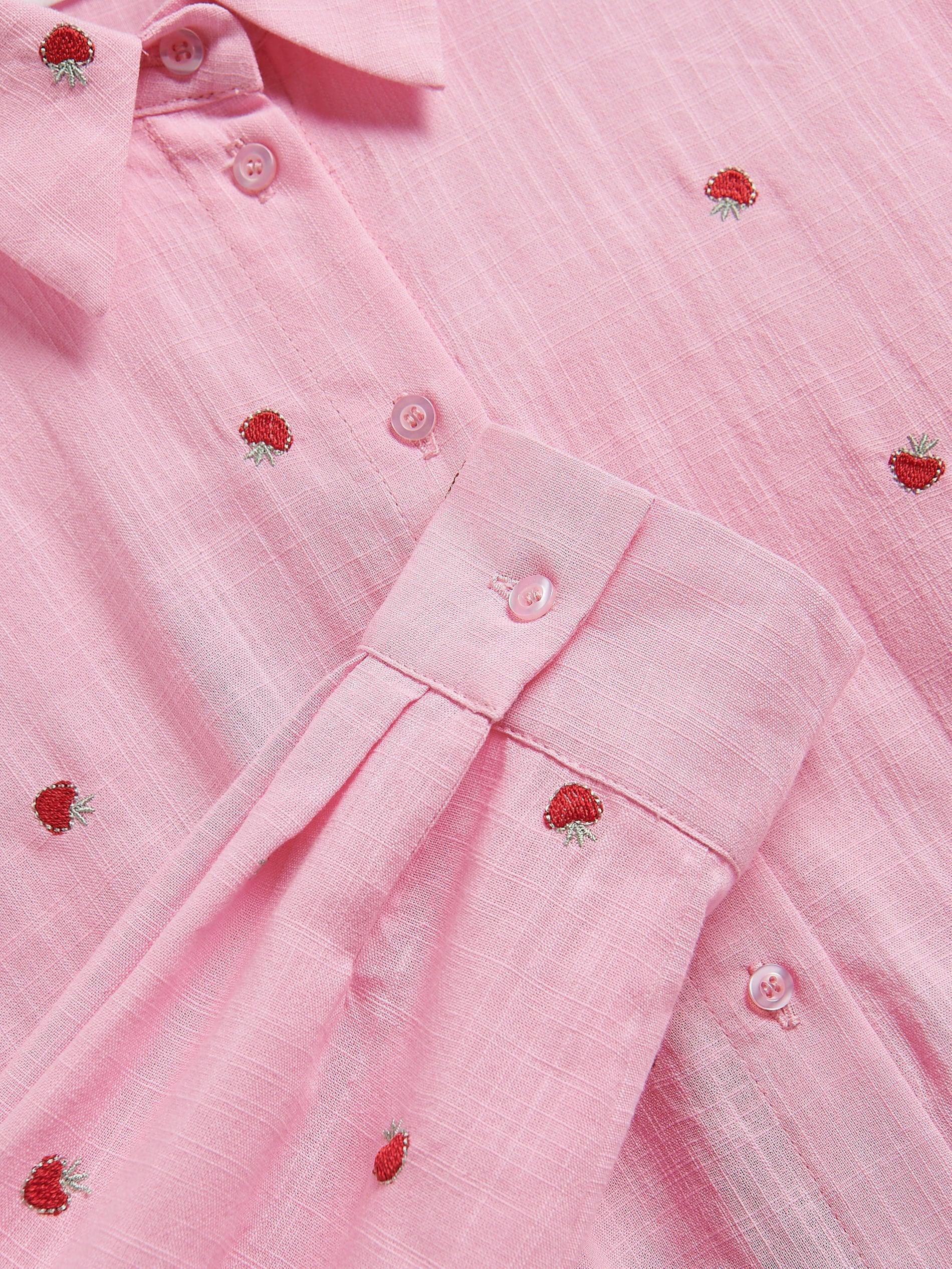 Hot Pink Shirt With Embroidered Embellishment, , large image number 5