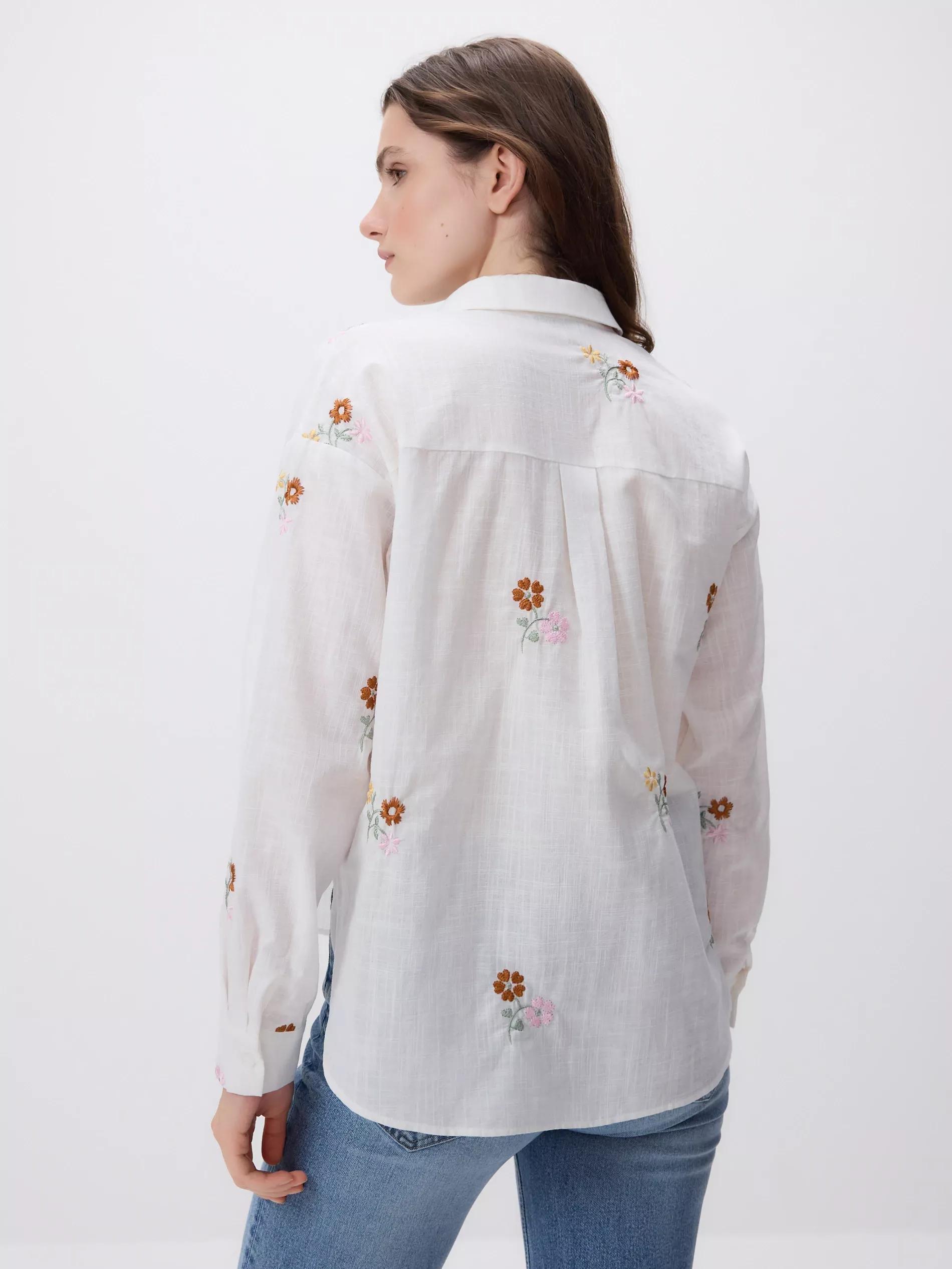 Multicolour Shirt With Embroidered Embellishment, Multicolor, large image number 4