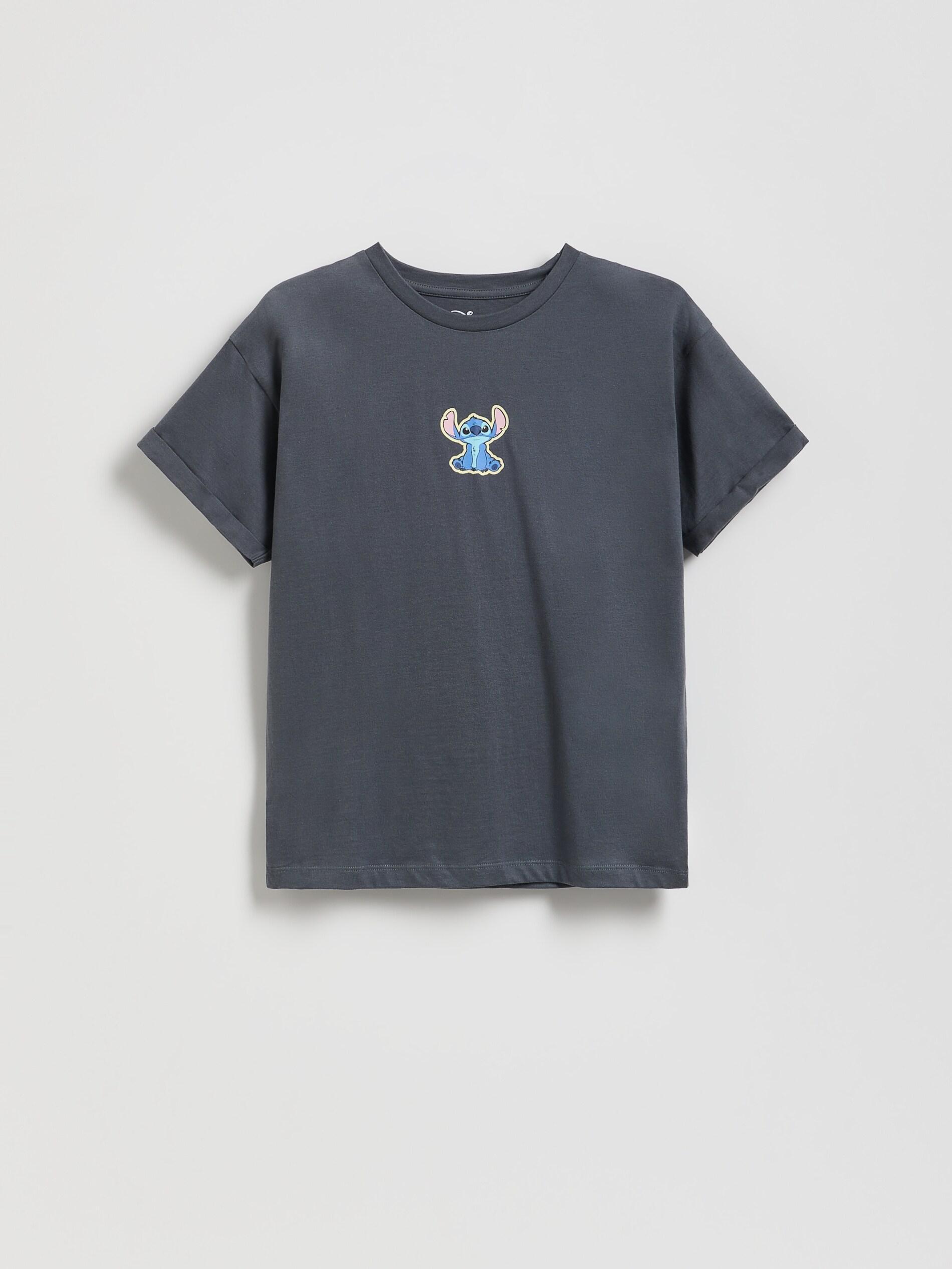 Grey T-Shirt With Shiny Print, Kids Girls, Grey, large image number 0