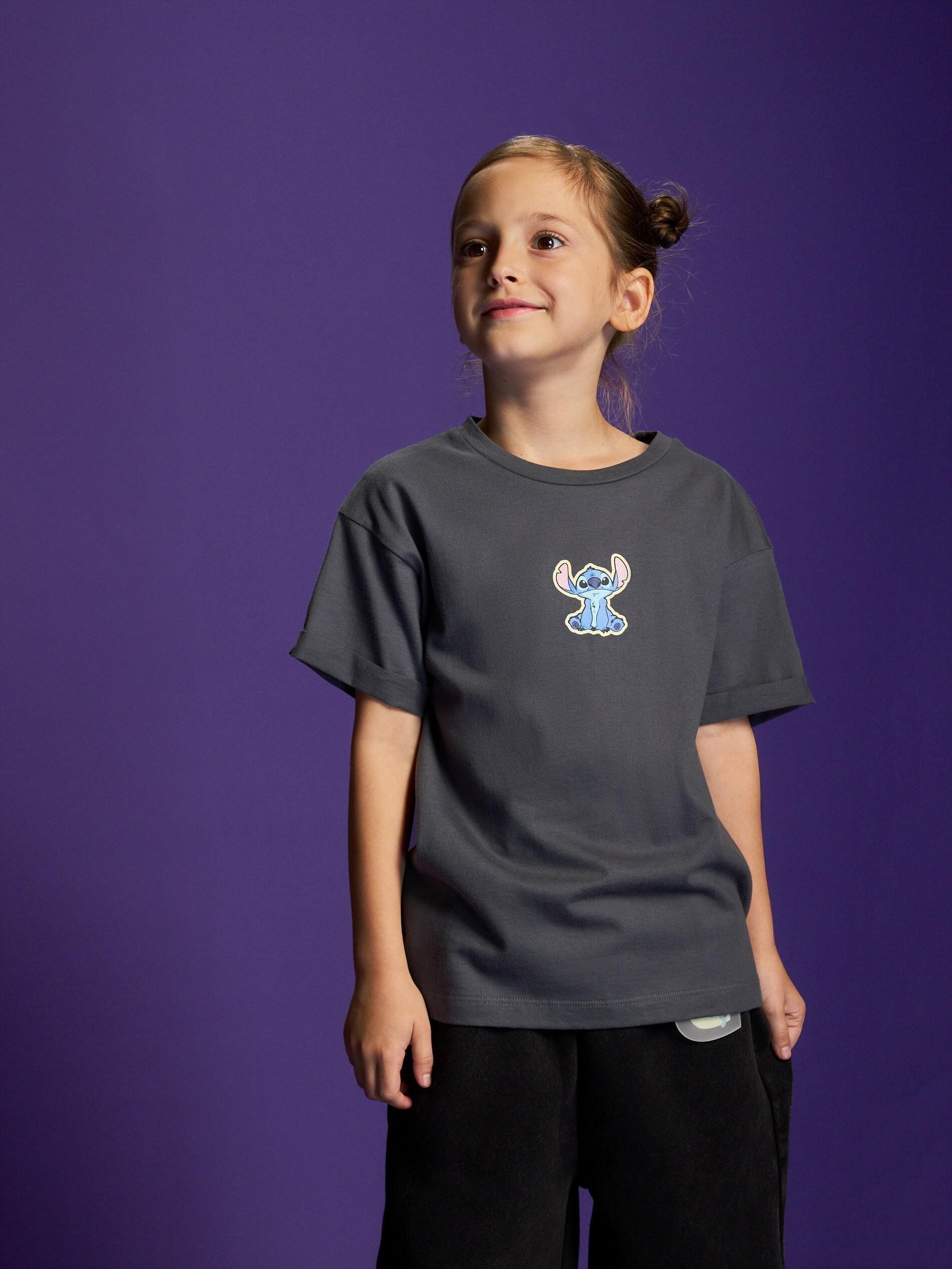 Grey T-Shirt With Shiny Print, Kids Girls, Grey, large image number 2