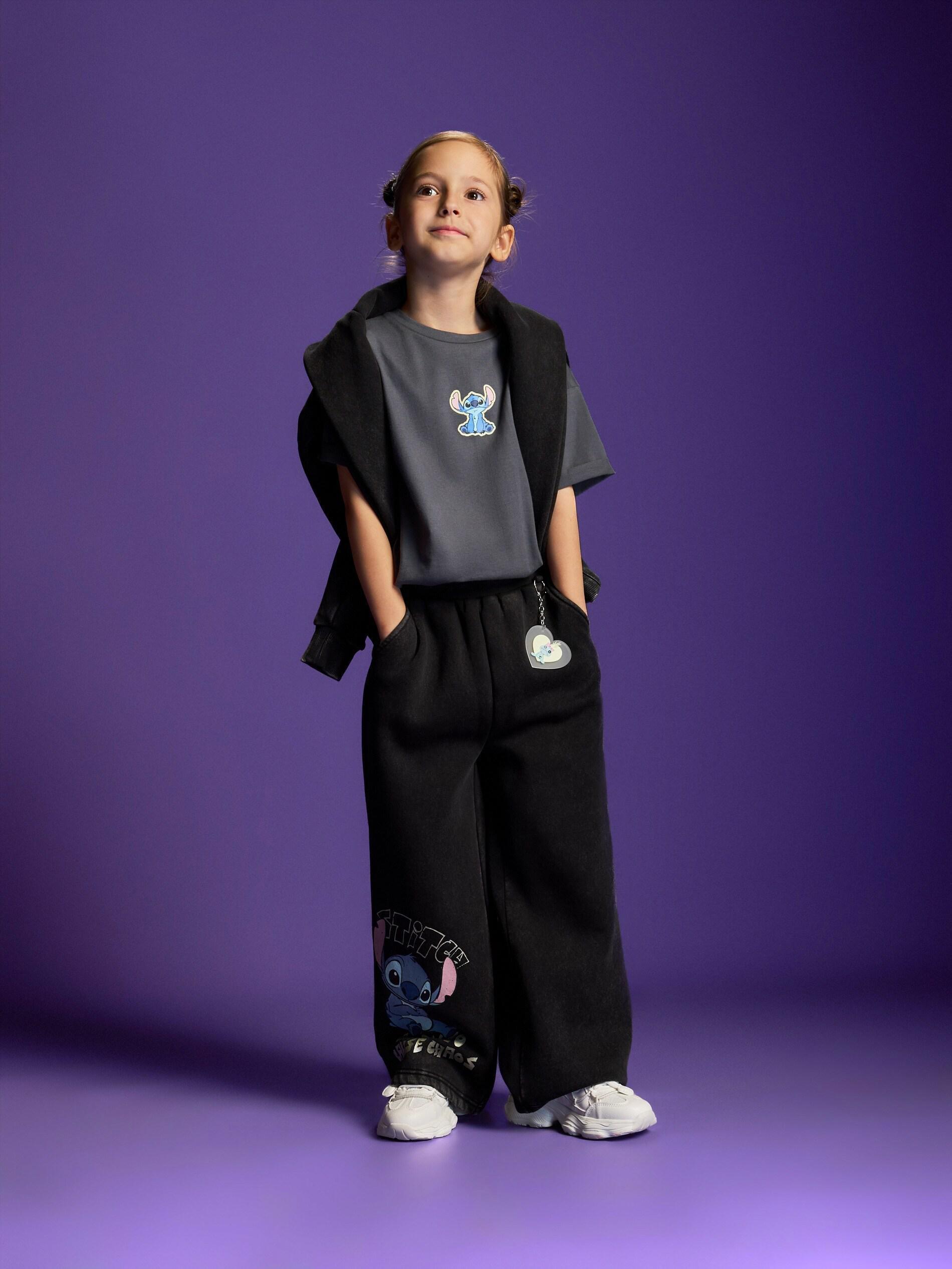 Grey T-Shirt With Shiny Print, Kids Girls, Grey, large image number 5