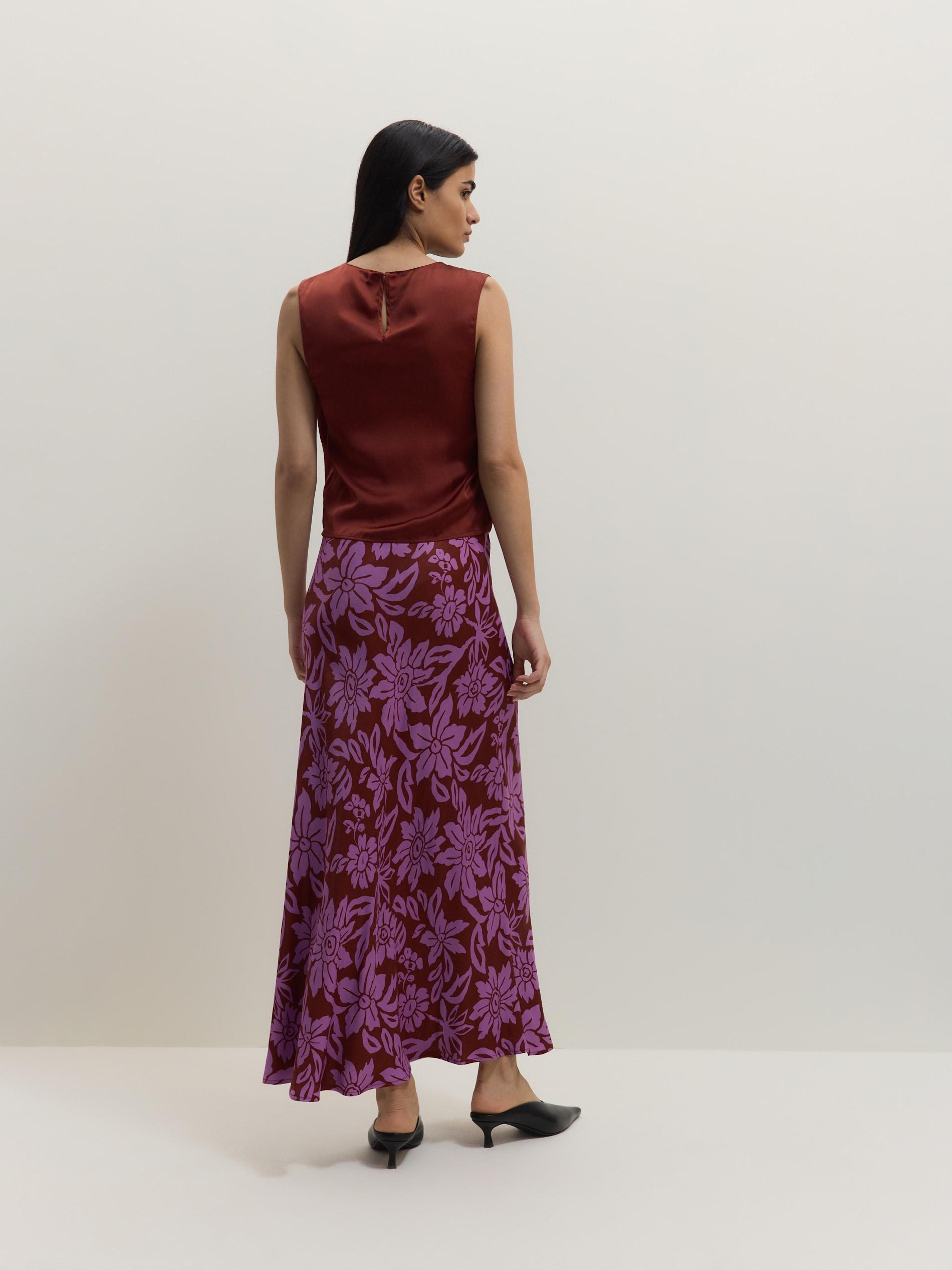 Multicolour Patterned Viscose Skirt, , large image number 2