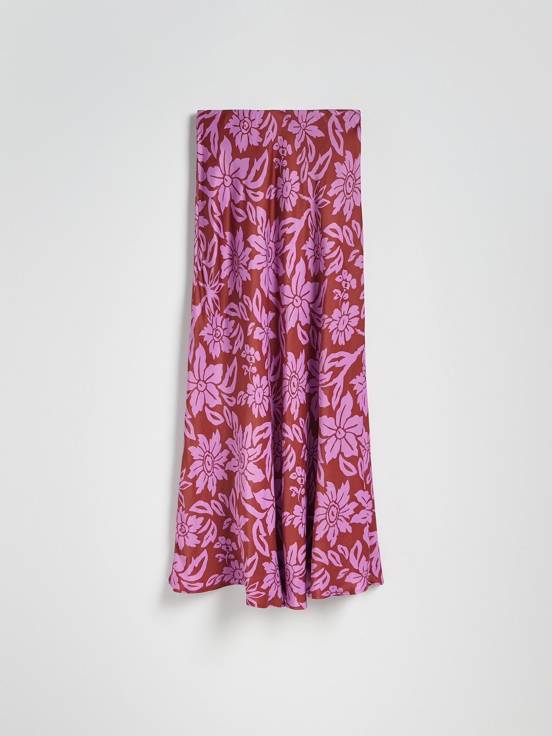 Multicolour Patterned Viscose Skirt, Multicolor, large image number 3