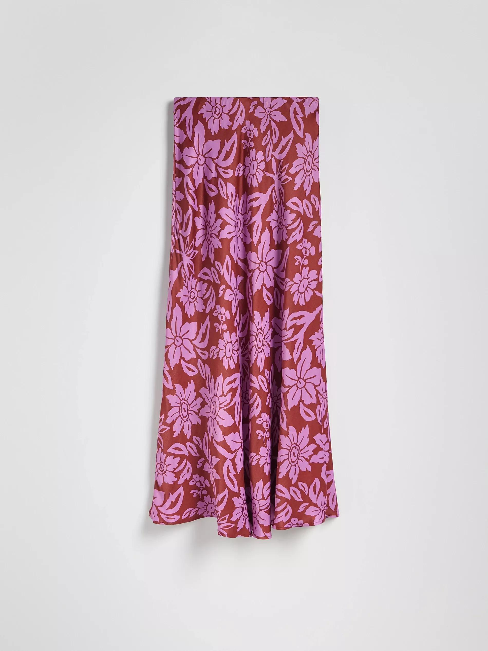 Multicolour Patterned Viscose Skirt, , large image number 4