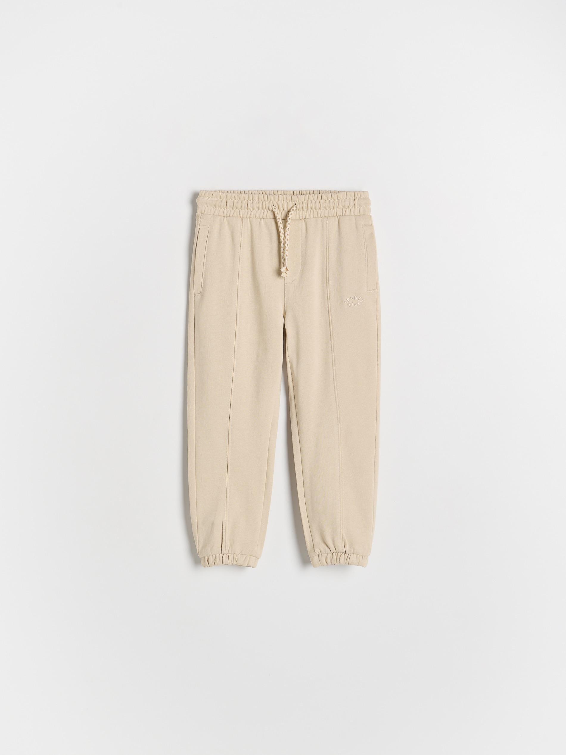 Beige Cotton Trousers, , large image number 0