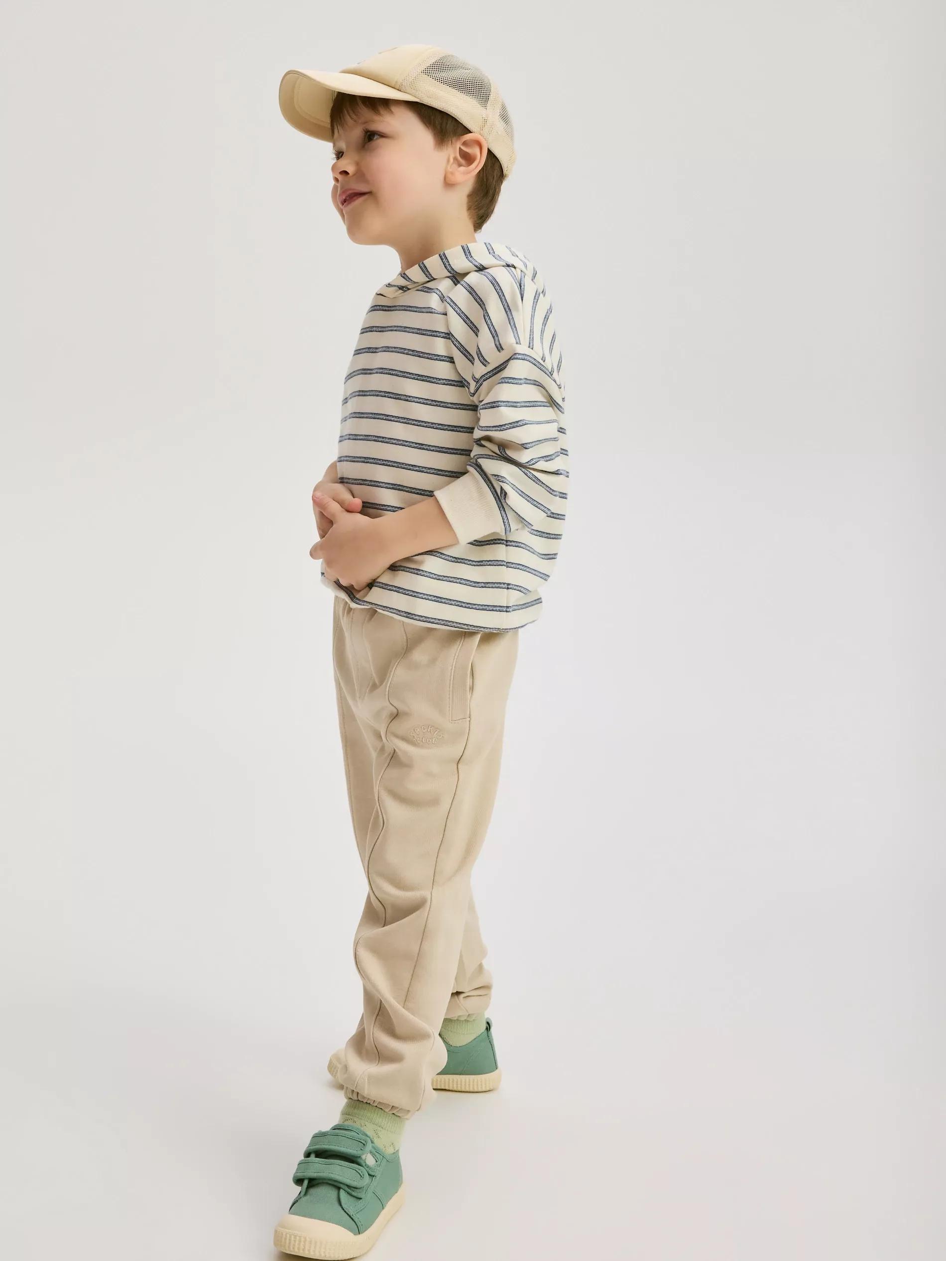 Beige Cotton Trousers, Beige, large image number 3