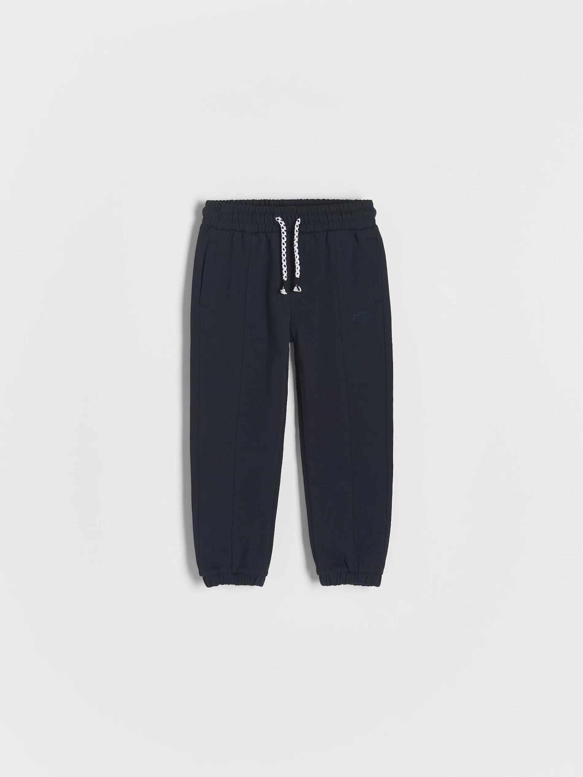Navy Cotton Trousers, , large image number 0