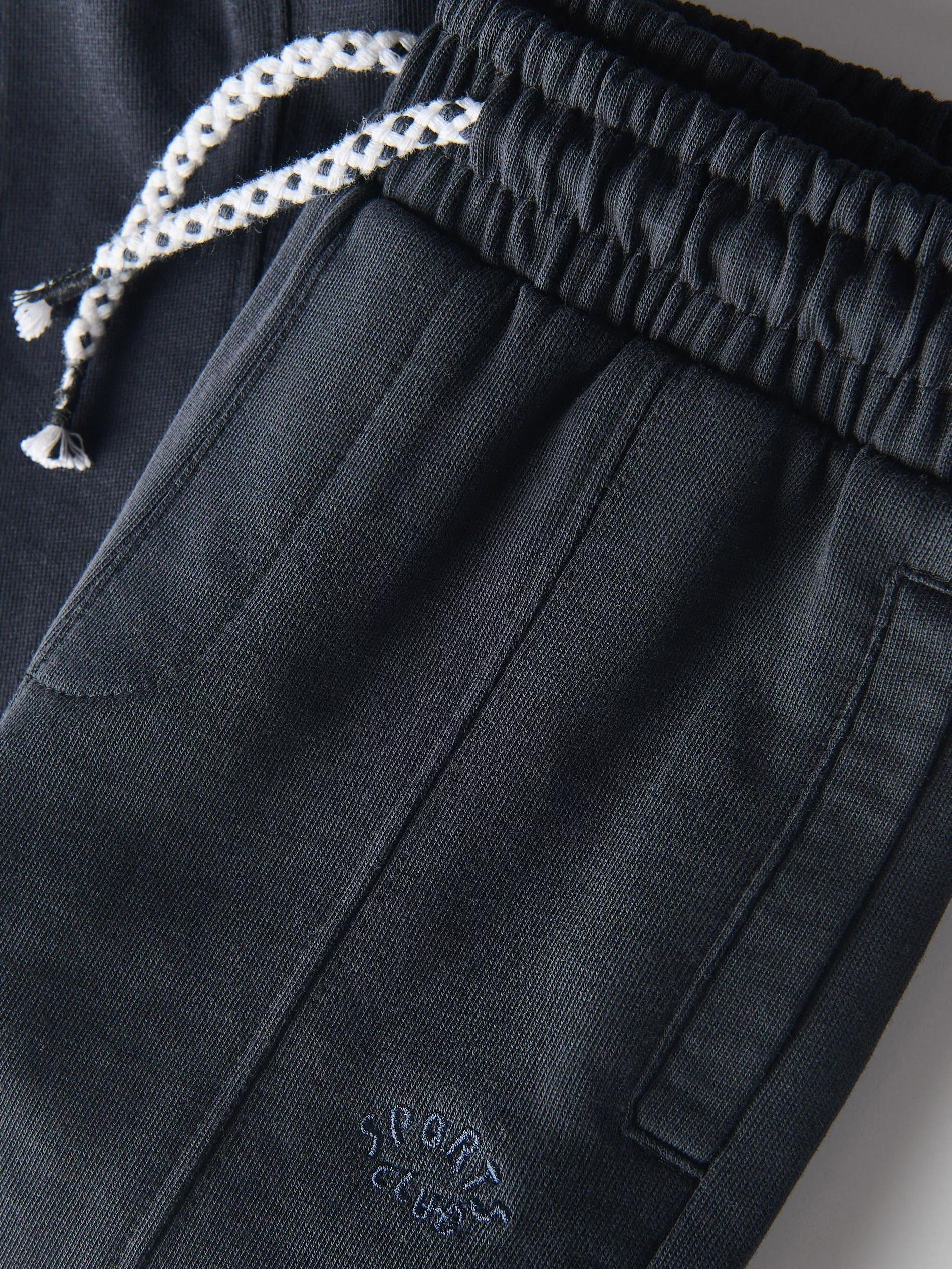 Navy Cotton Trousers, , large image number 1