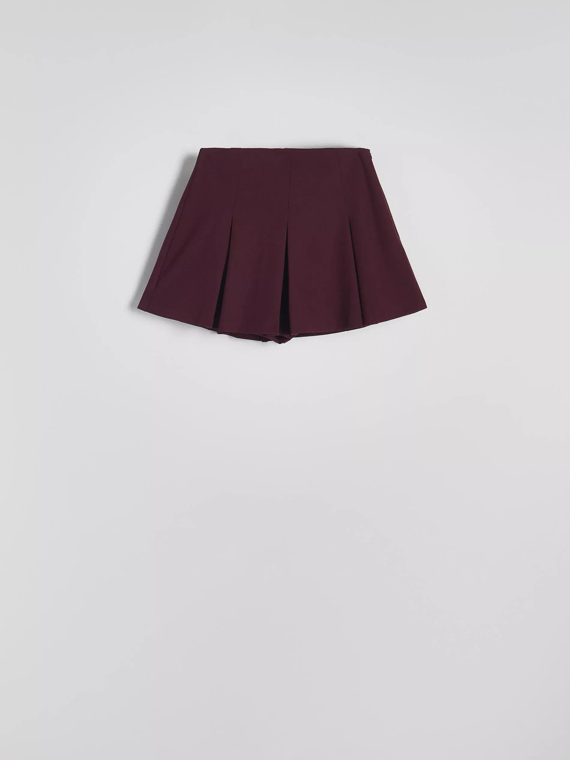 Maroon Tennis Skirt With Added Viscose, , large image number 0