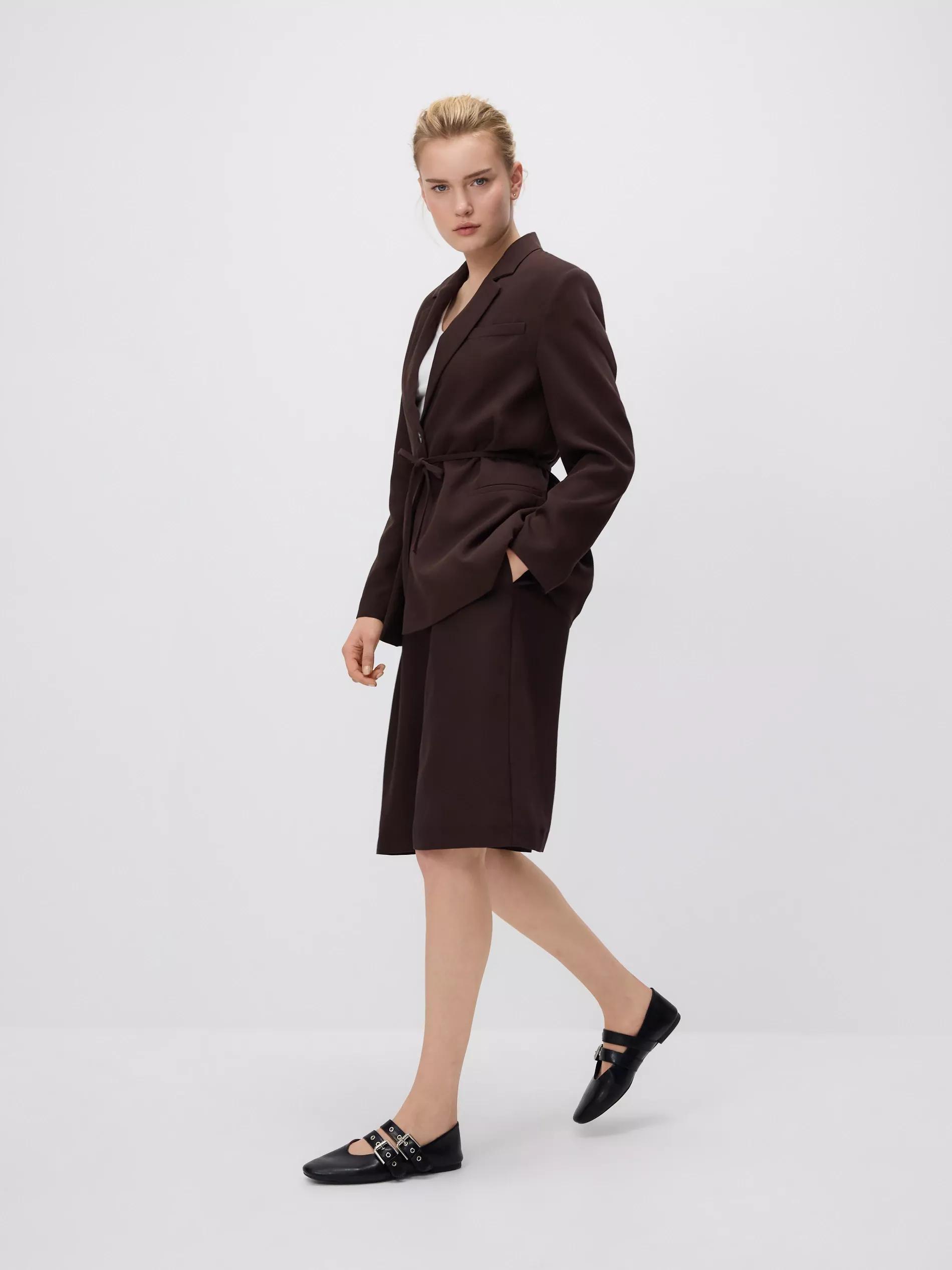 Brown Shorts & Belt, Brown, large image number 2