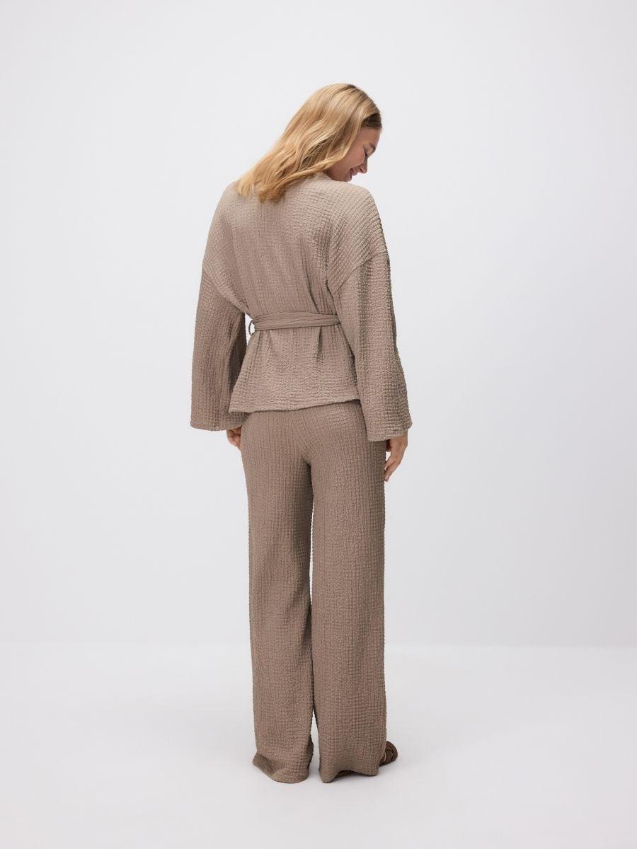 Beige Jacket With Tie Belt, , large image number 2