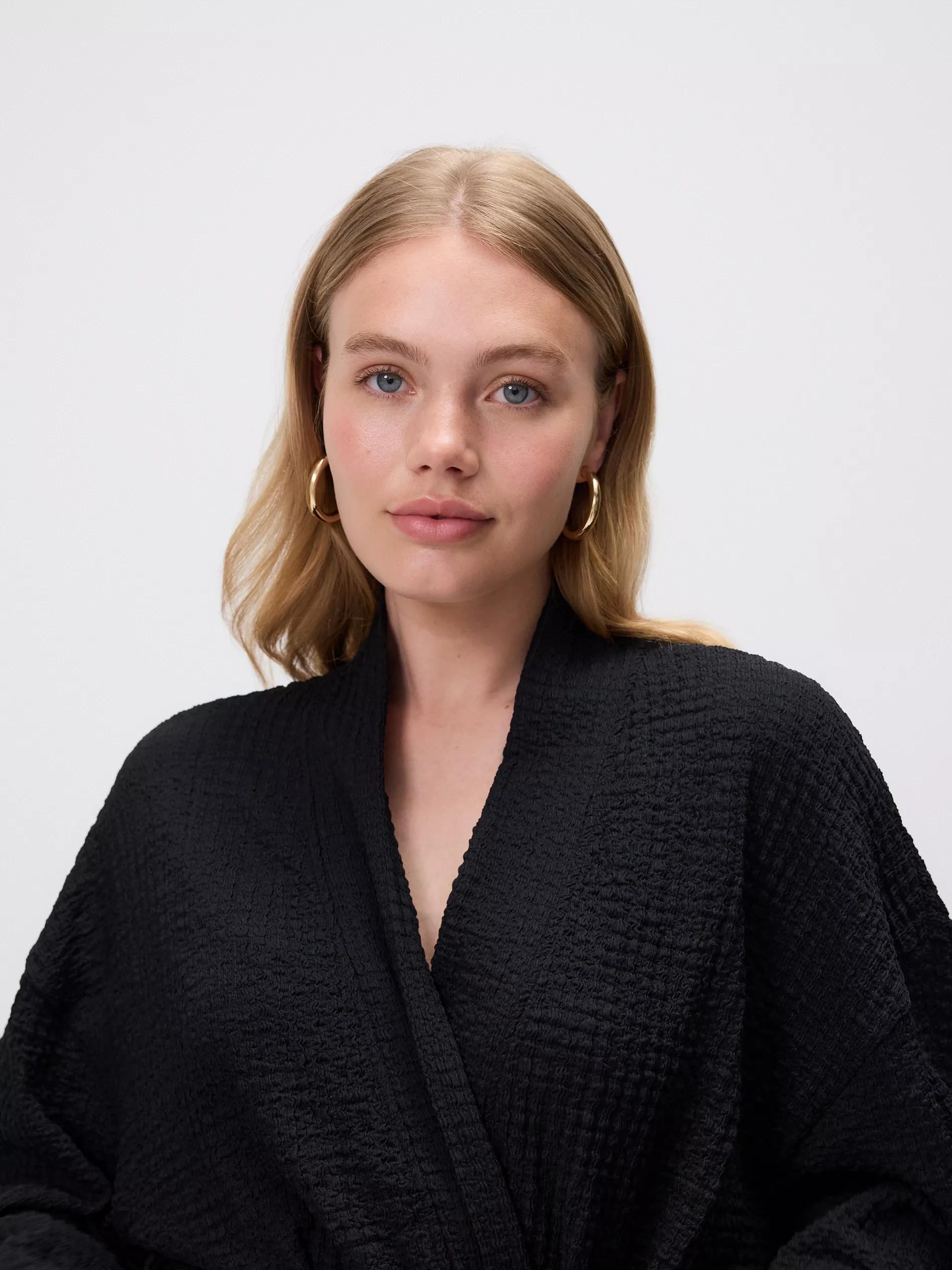 Black Jacket With Tie Belt, , large image number 3
