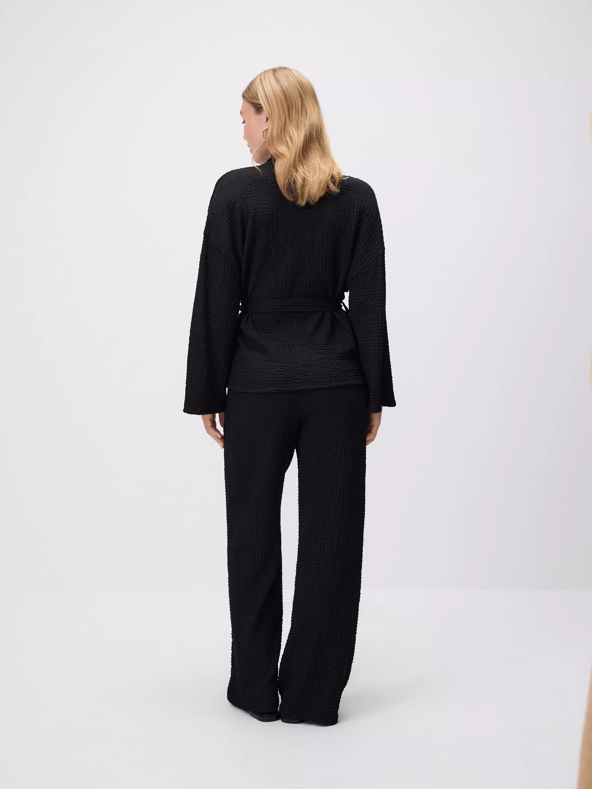 Black Jacket With Tie Belt, , large image number 4