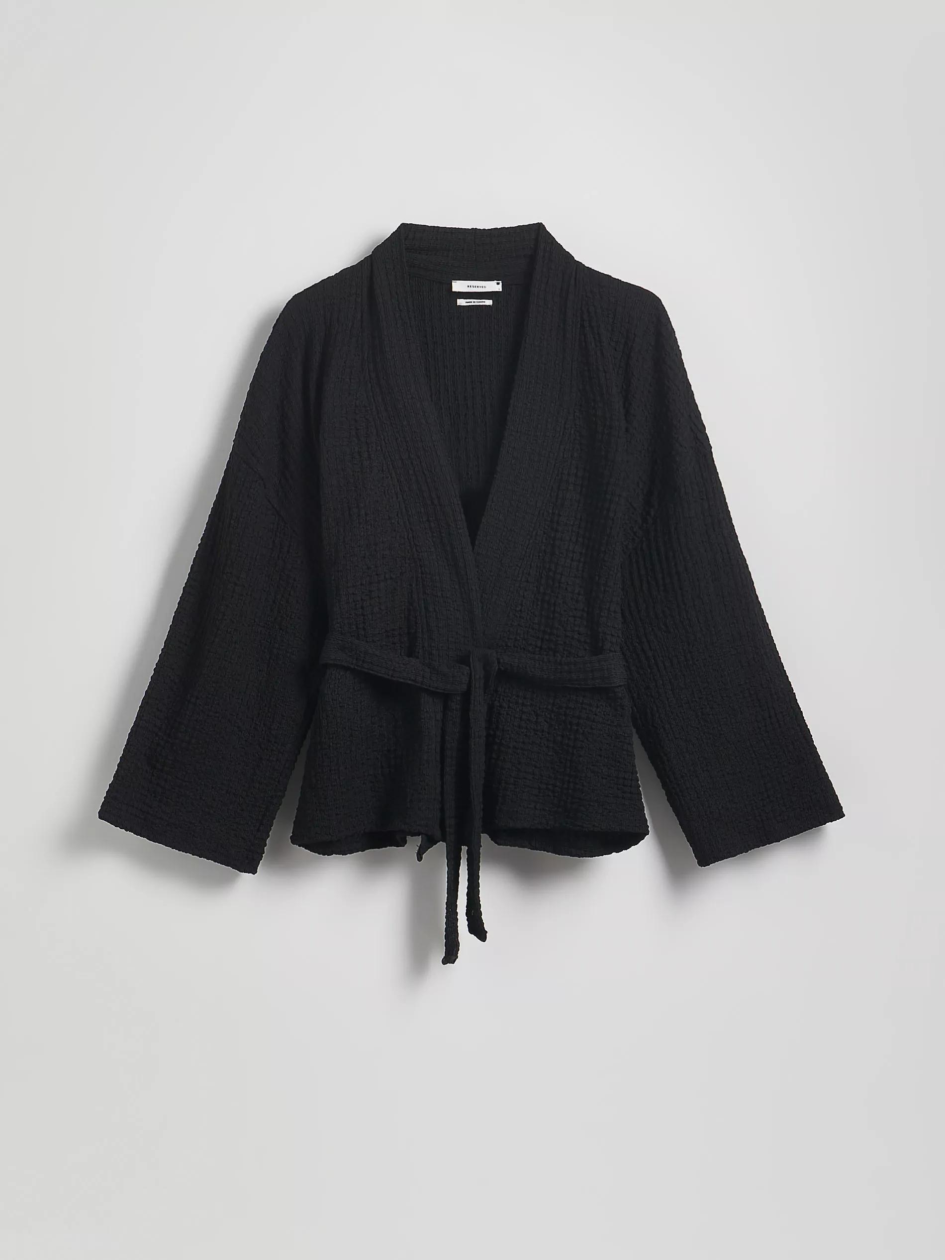 Black Jacket With Tie Belt, , large image number 5