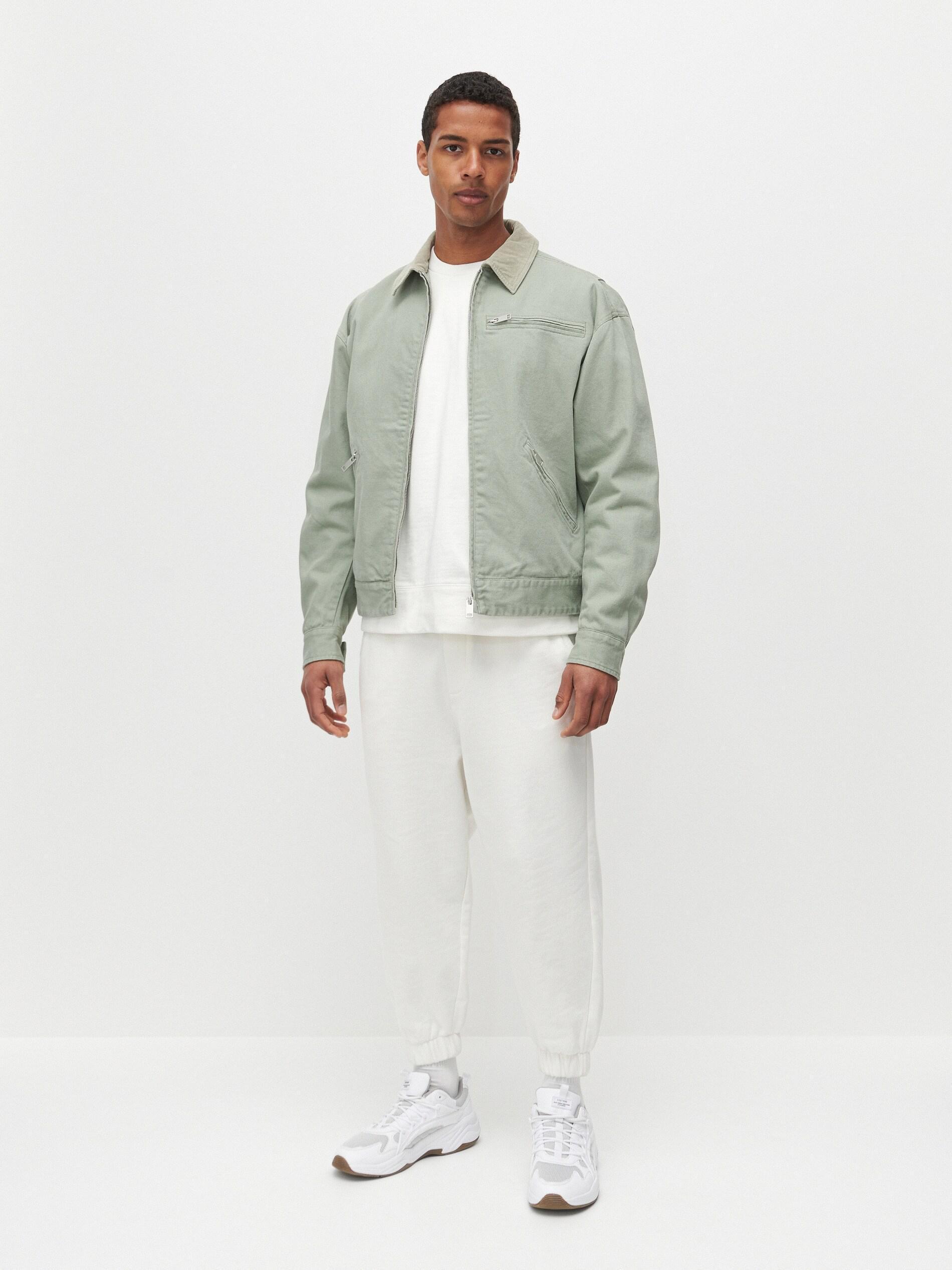 Light Olive Jacket With A Collar, Men, , large image number 1