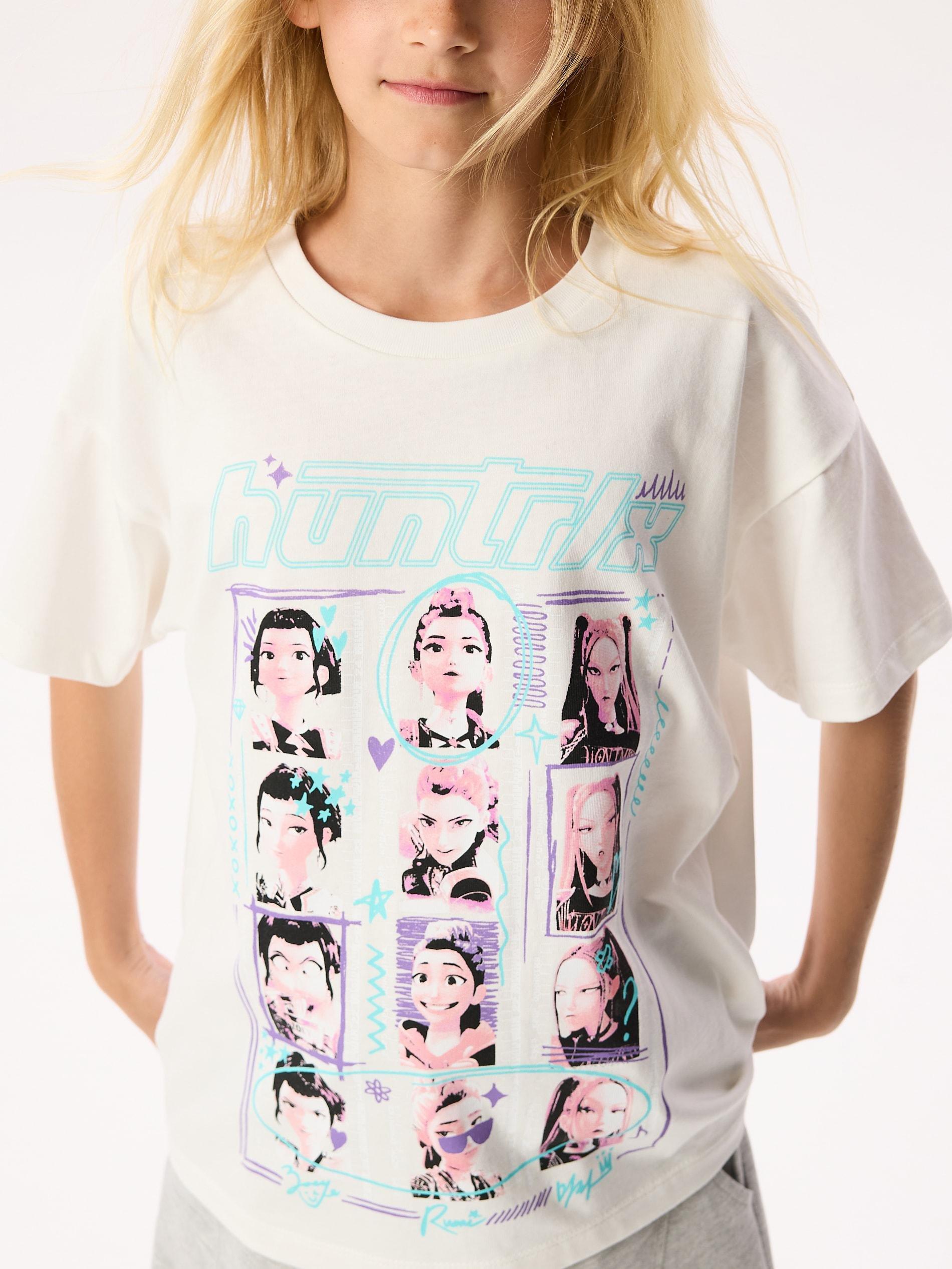GIRLS` T-SHIR T CREAM, Ivory, large image number 3