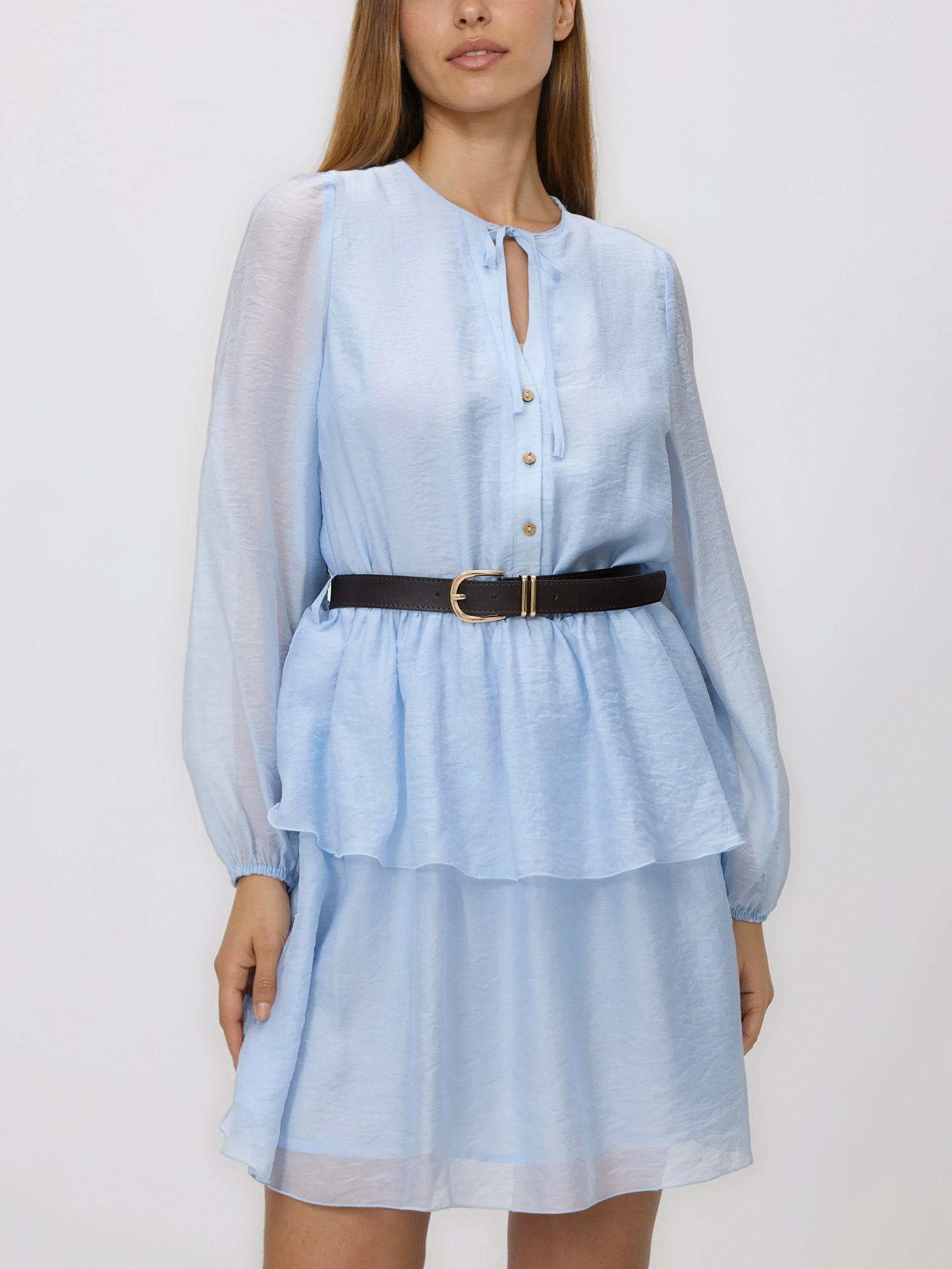 Blue Lyocell Blend Dress, Blue, large image number 2