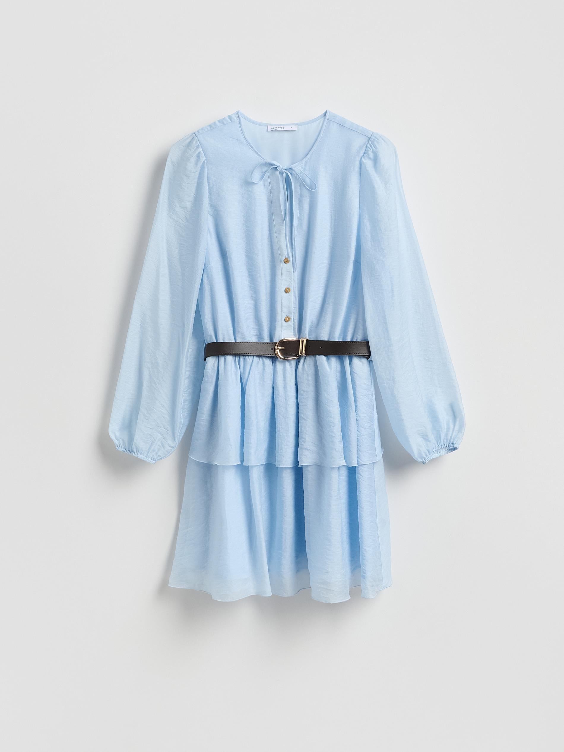 Blue Lyocell Blend Dress, Blue, large image number 3