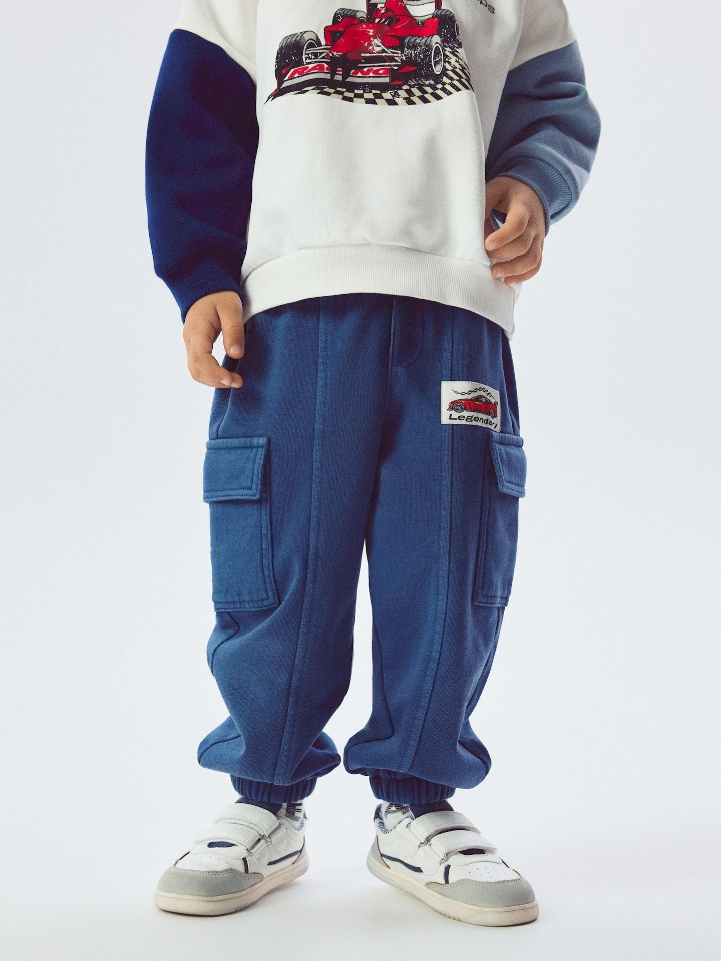 Blue Cargo Joggers, Blue, large image number 3