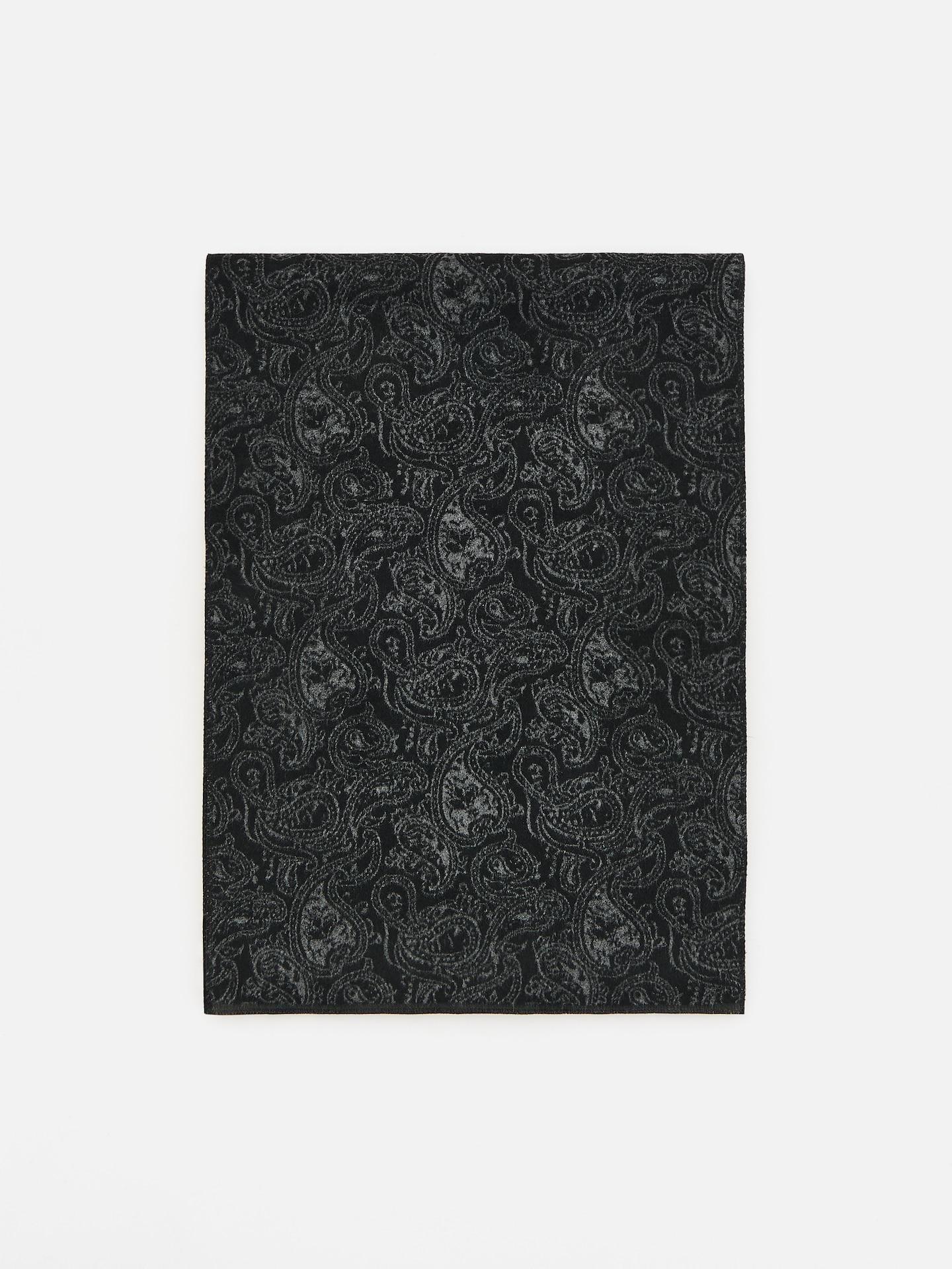 Black Scarf With Viscose, Black, medium
