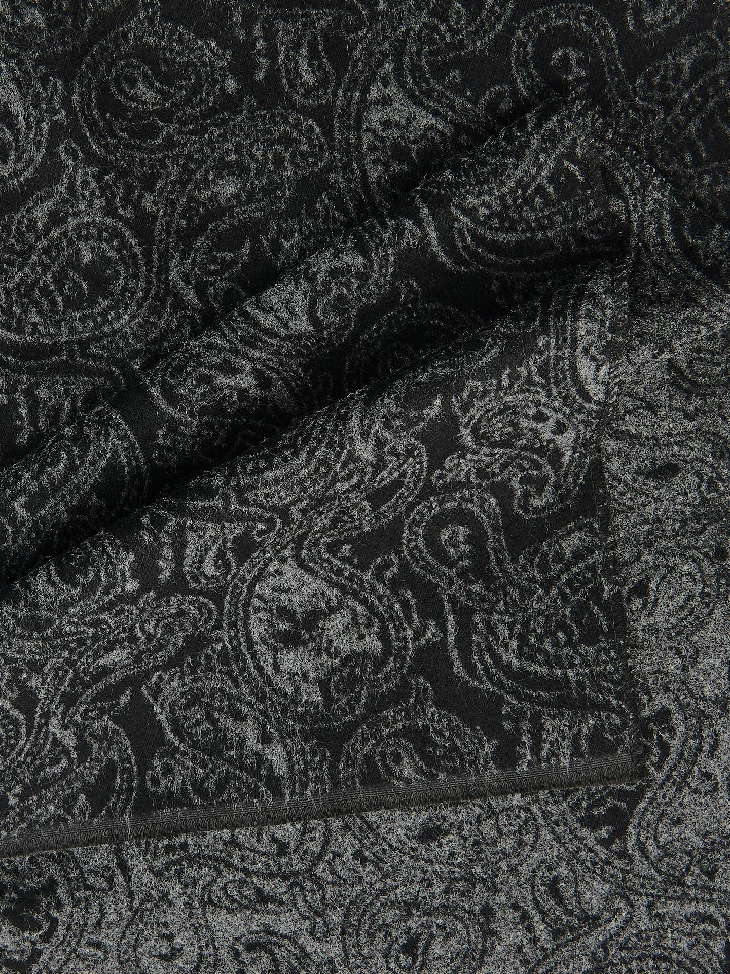 Black Scarf With Viscose, Black, medium