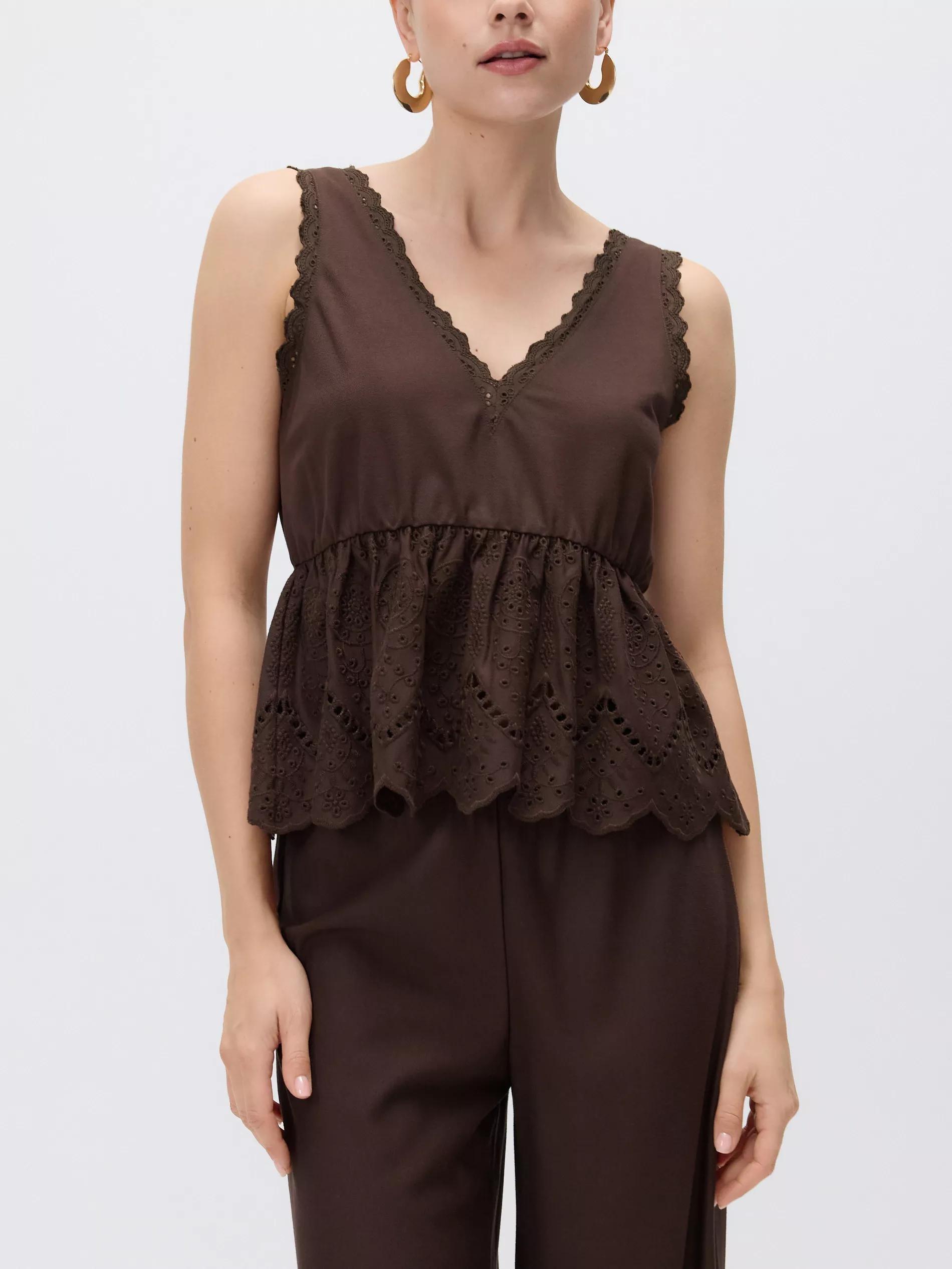 Brown Blouse, Brown, medium