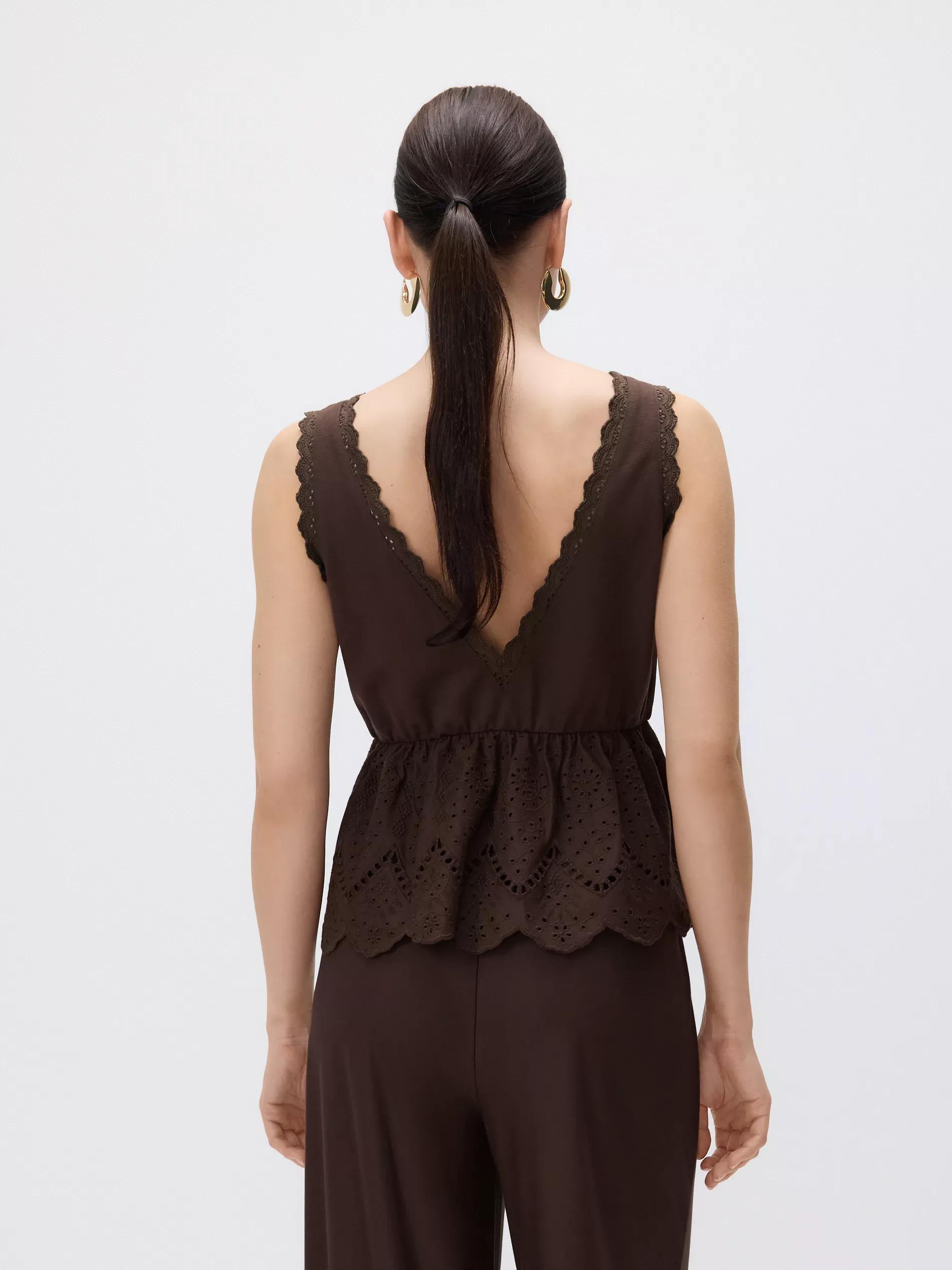 Brown Blouse, Brown, medium