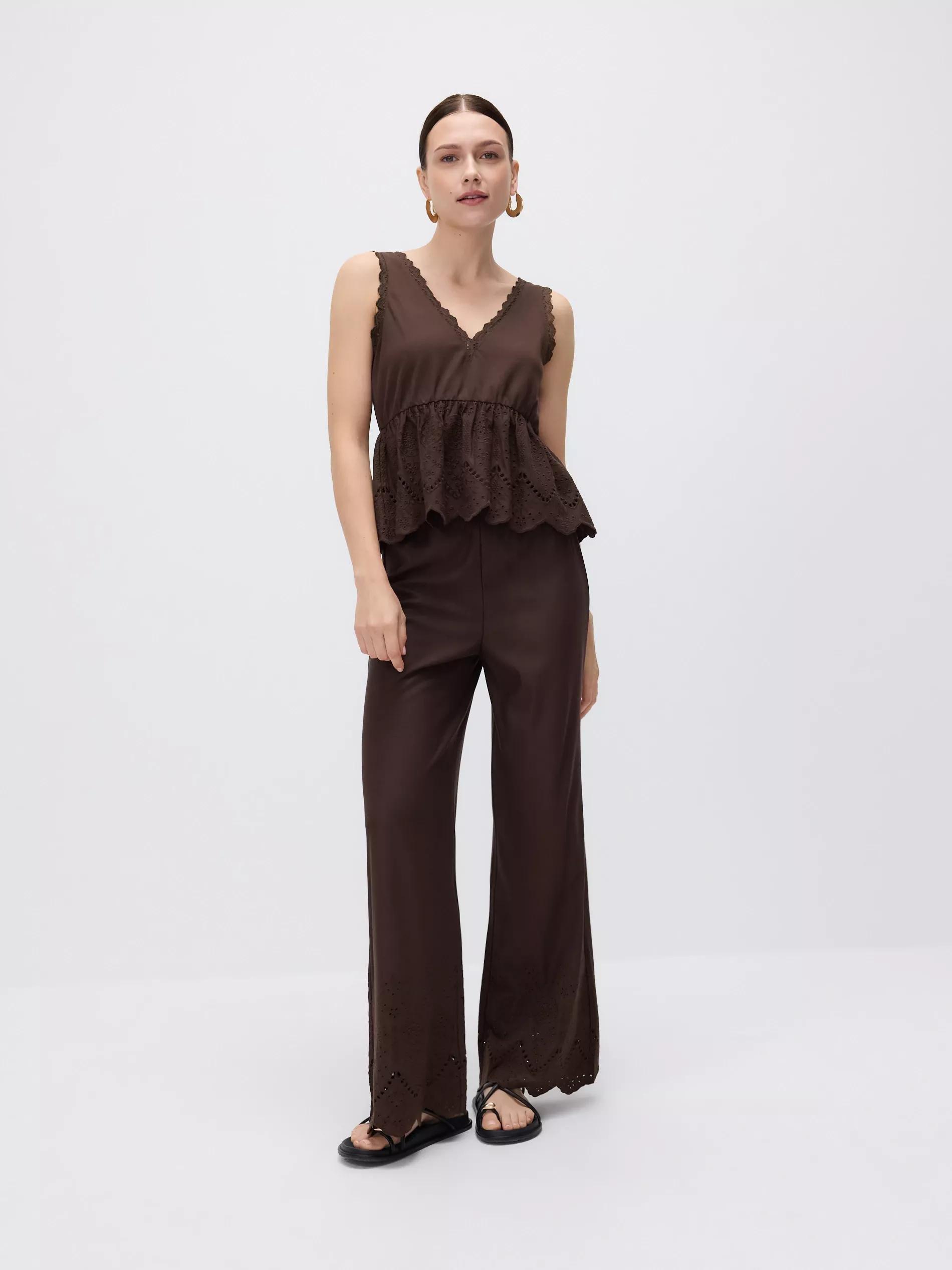 Brown Blouse, Brown, large image number 3