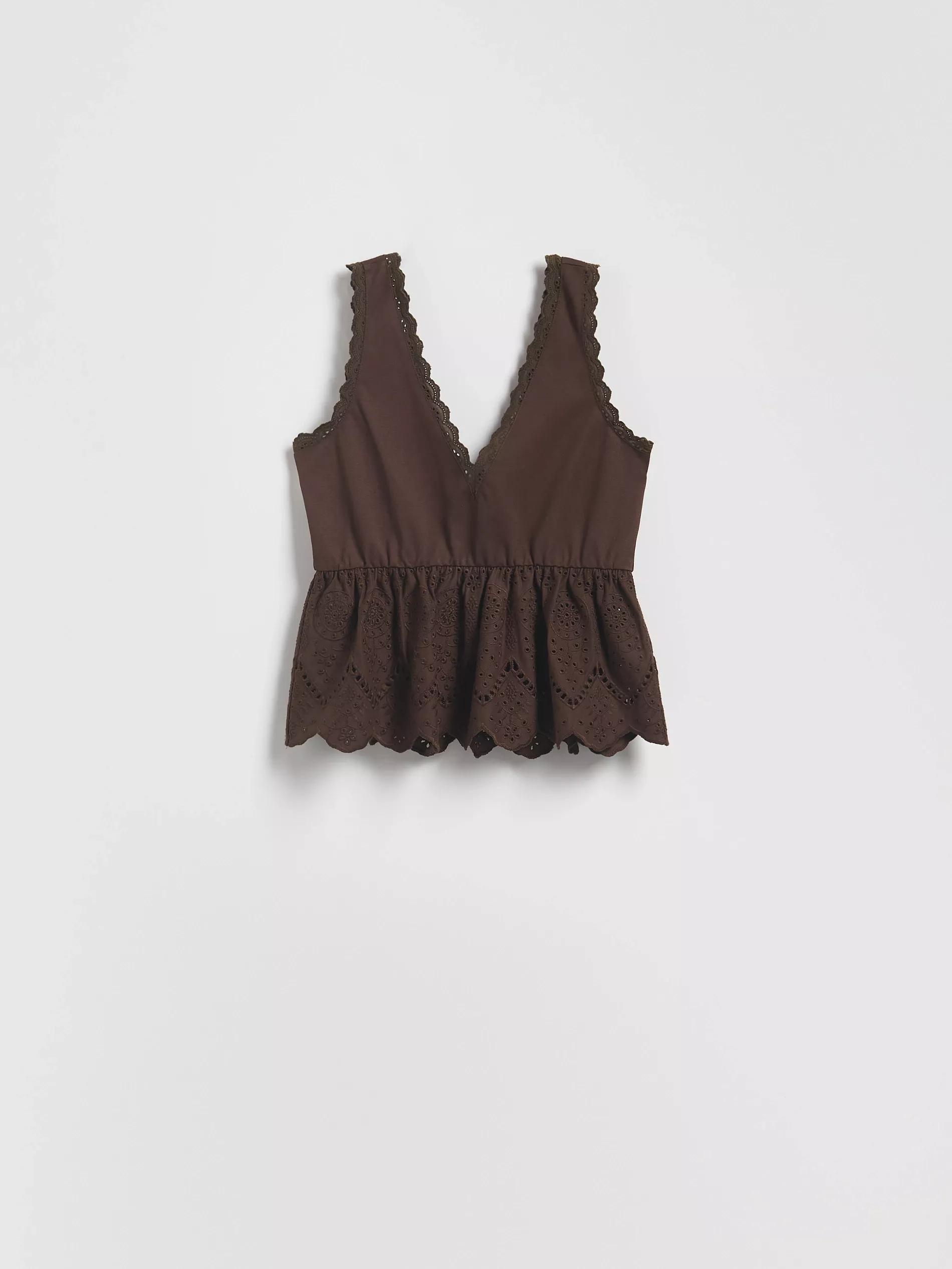 Brown Blouse, Brown, large image number 4
