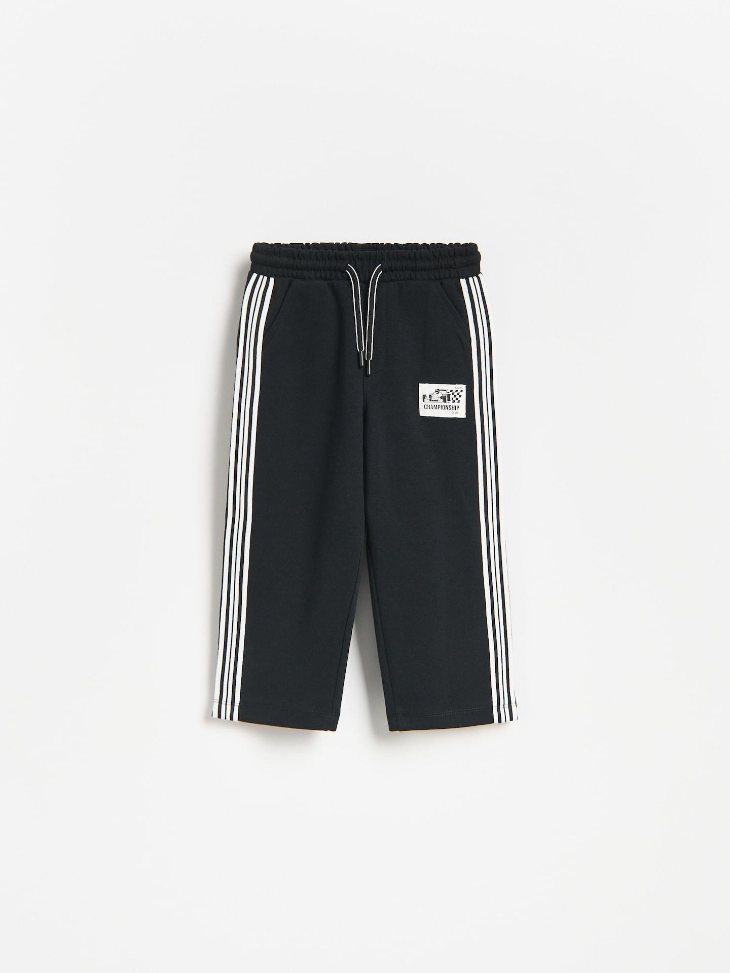 Black Side Stripe Sweatpants, Black, large image number 0