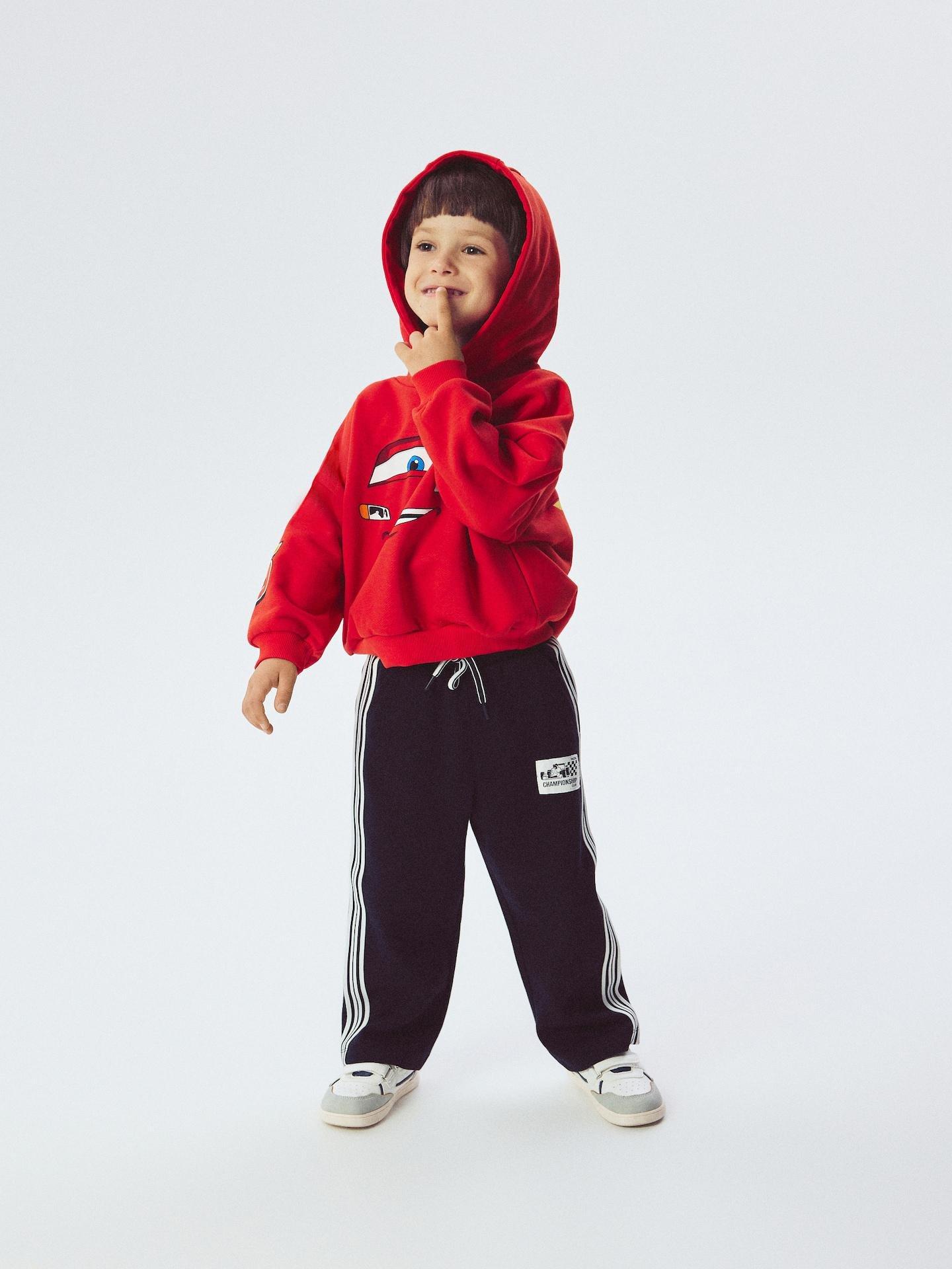 Black Side Stripe Sweatpants, Black, large image number 3