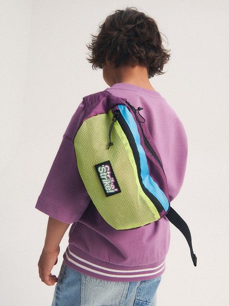 Reserved - Dark Violet Multicoloured Bum Bag With Pocket