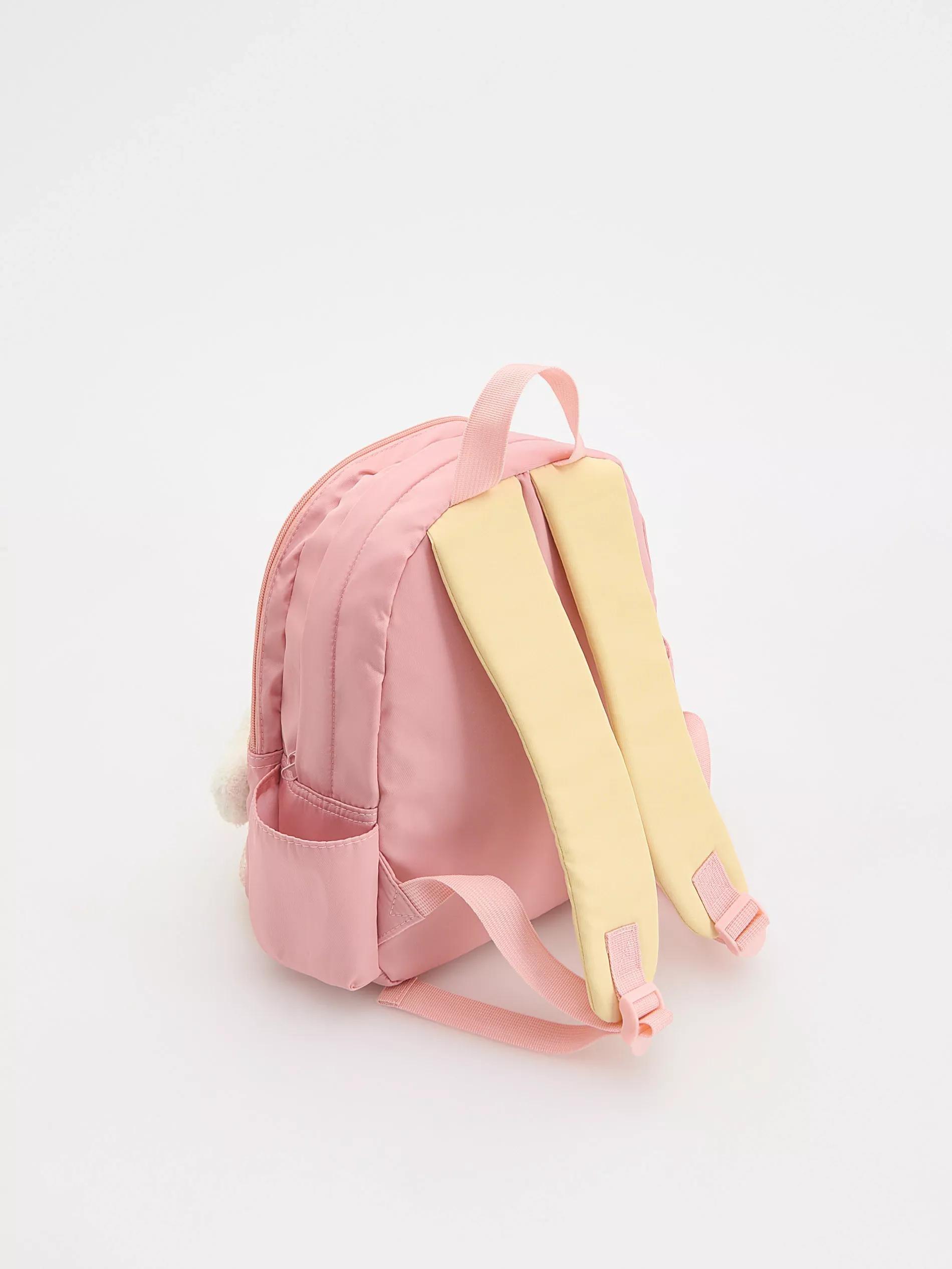 Pink Backpack With Pendant, Pink, large image number 1