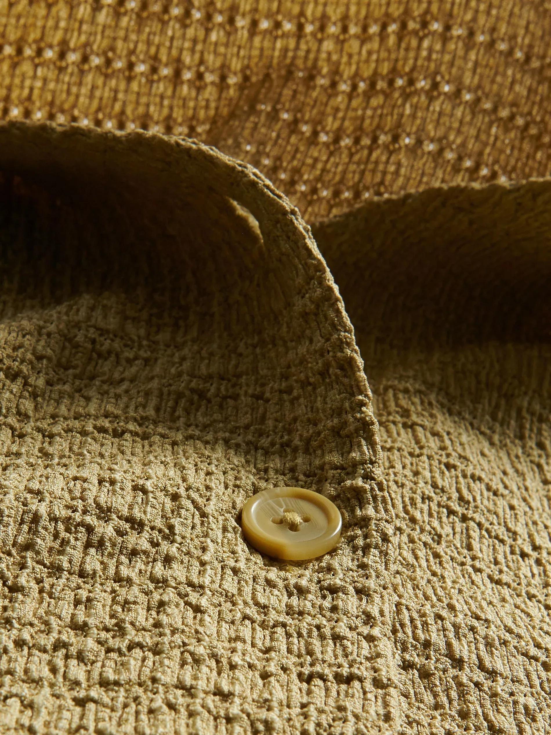 LIGHT OLIVE Structured knit vest, Green, large image number 4