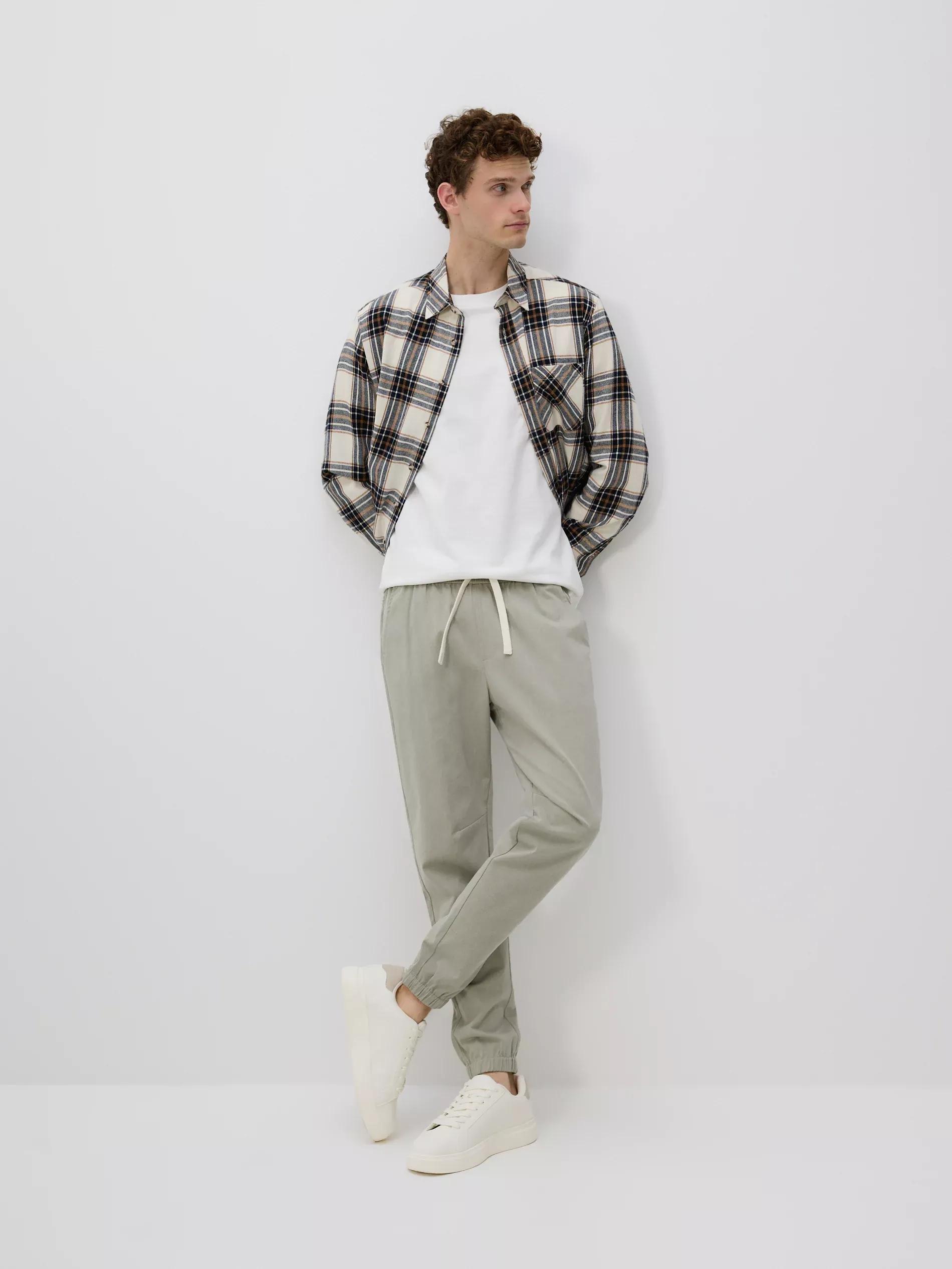 Green Slim Joggers, , medium