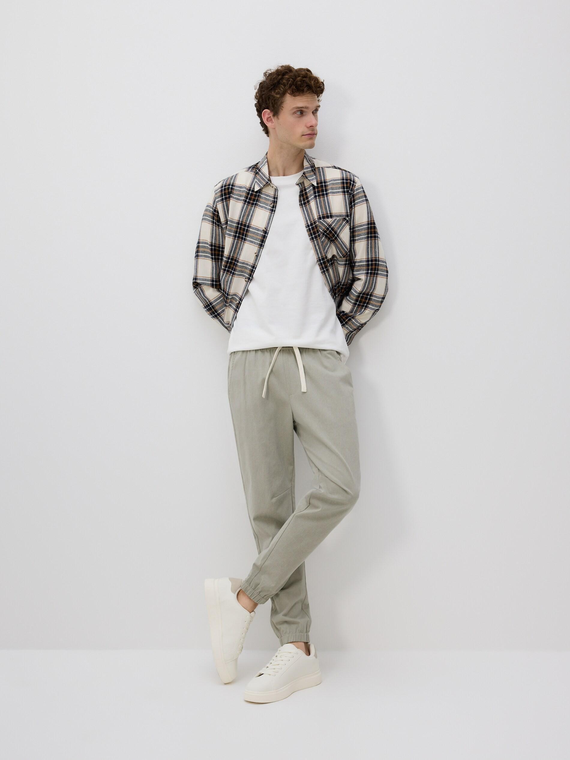 Green Slim Joggers, Green, medium