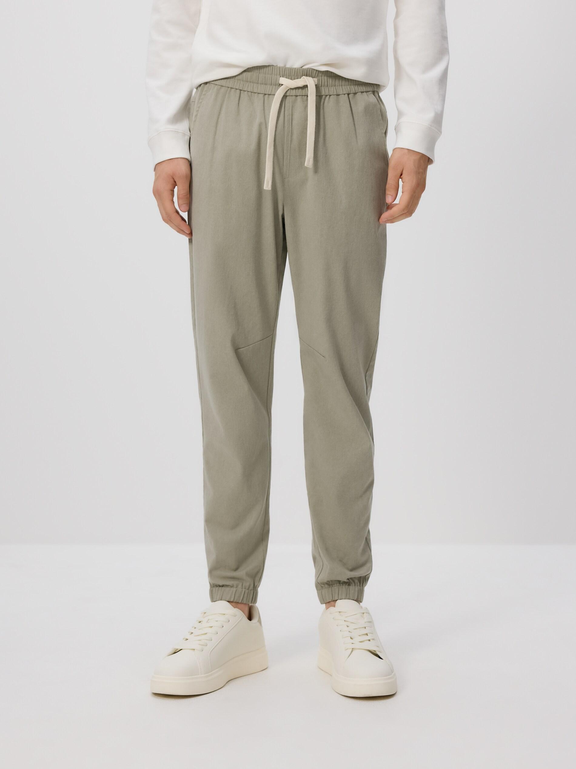 Green Slim Joggers, Green, medium