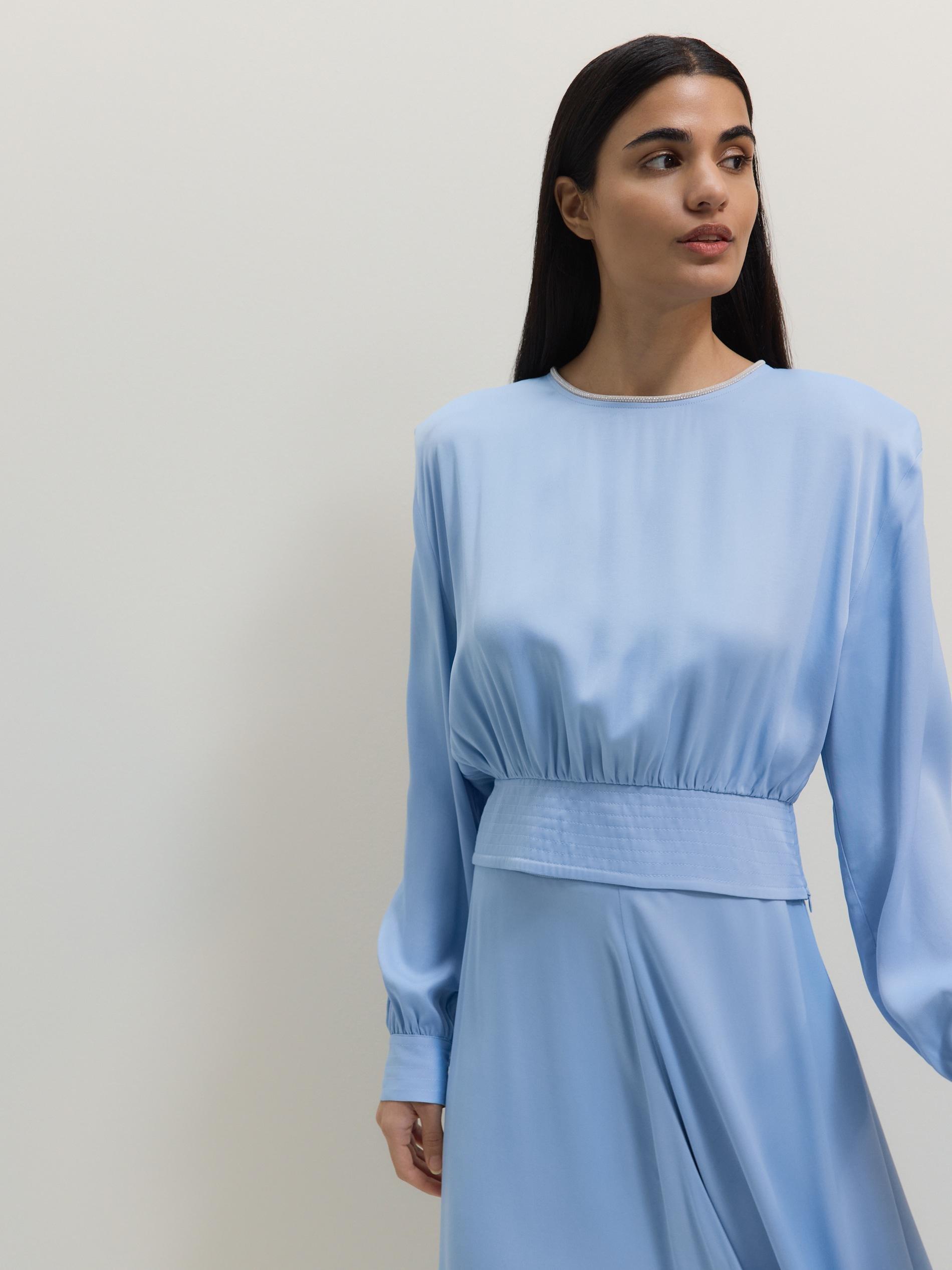 Blue Viscose Blouse, , large image number 0