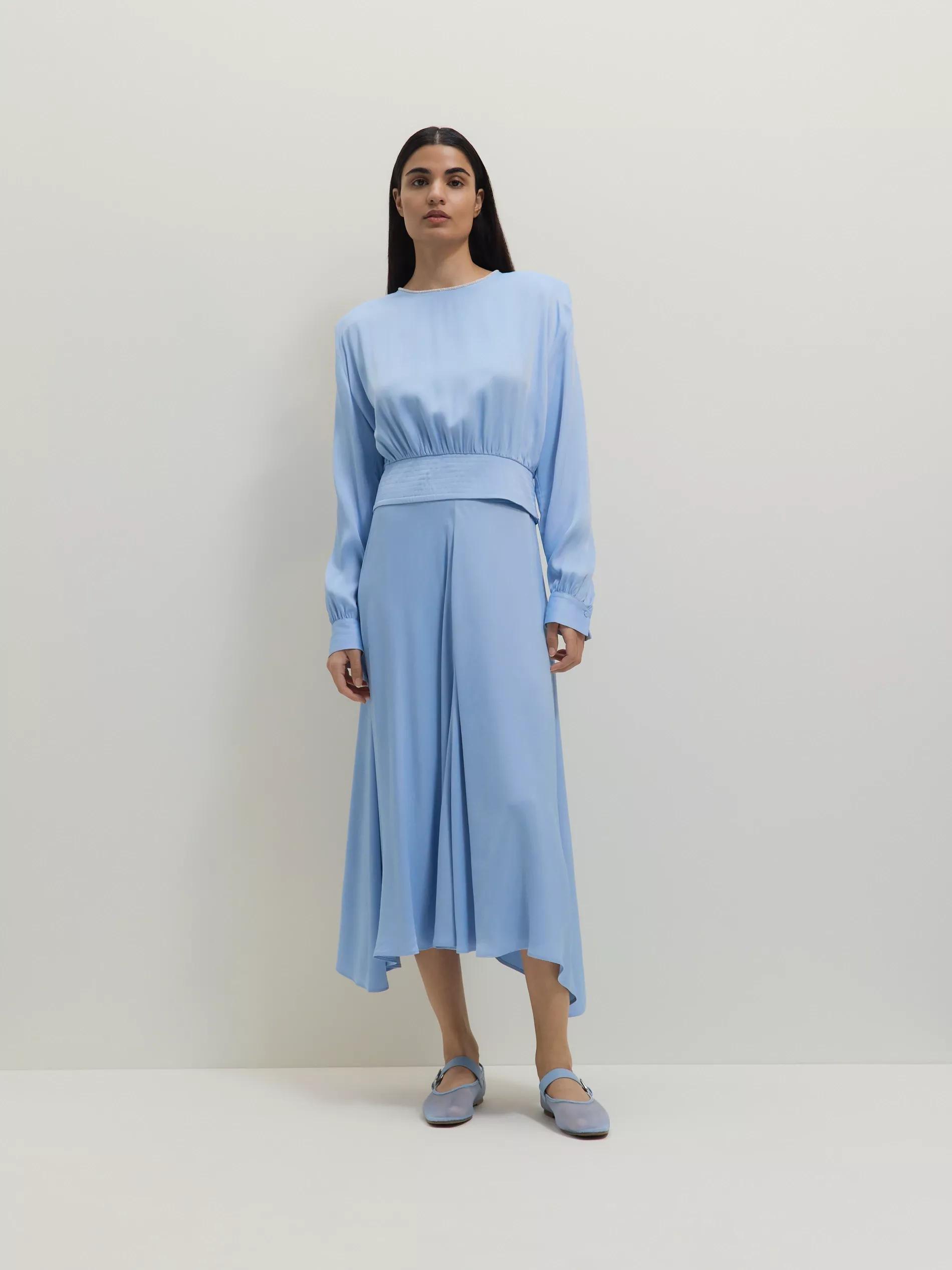 Blue Viscose Blouse, , large image number 1