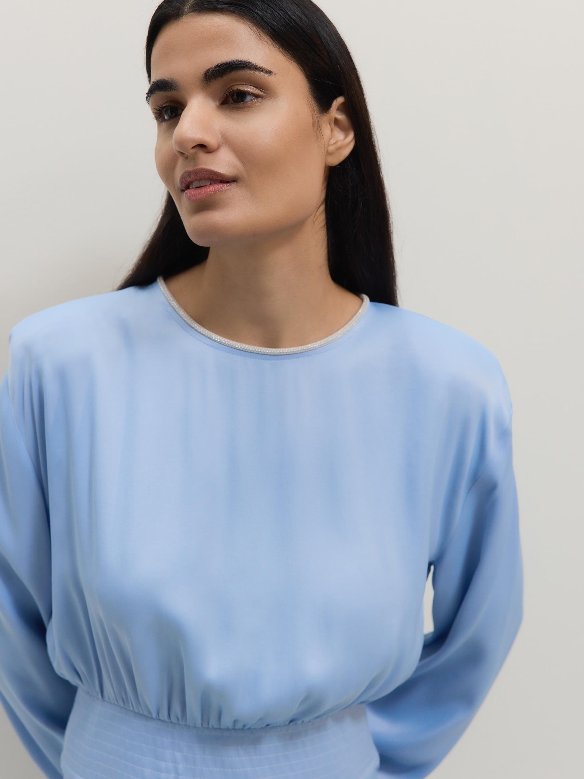 Blue Viscose Blouse, , large image number 2