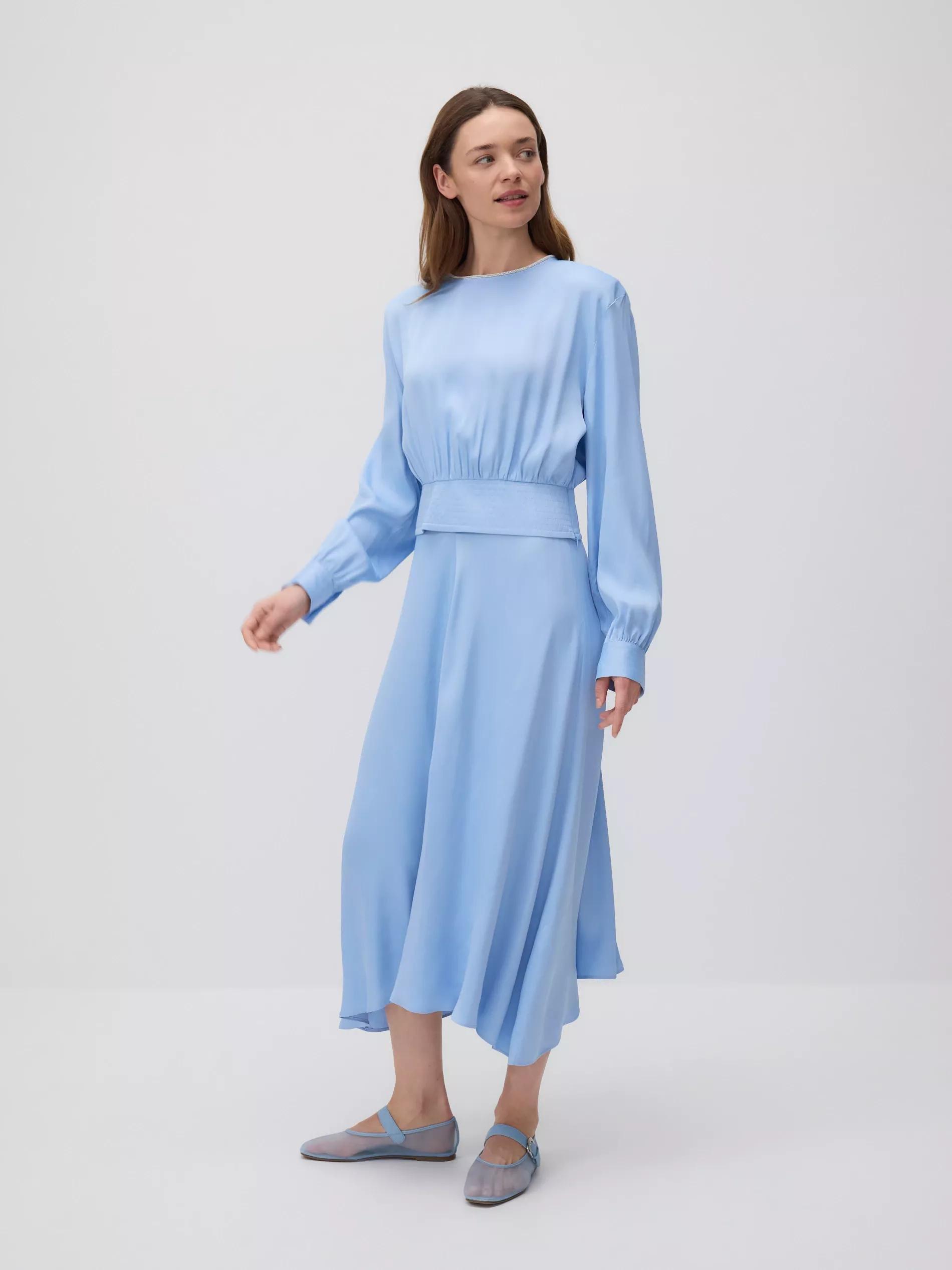 Blue Viscose Blouse, , large image number 2