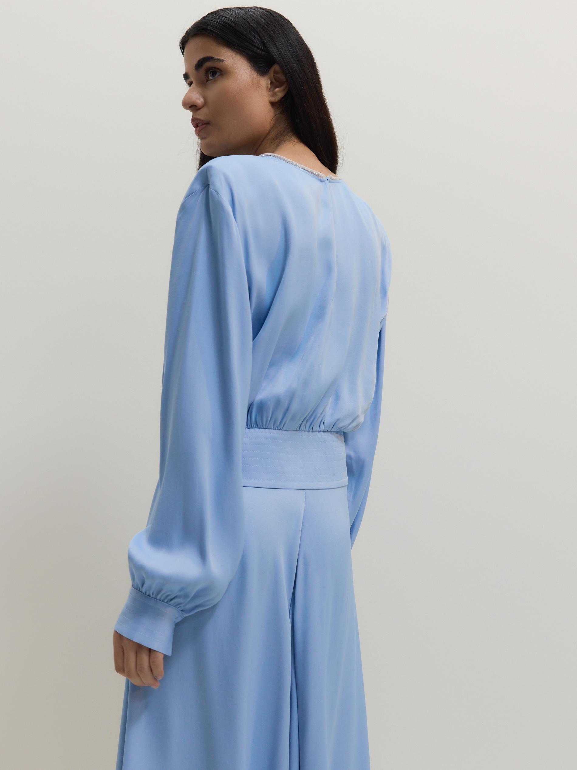 Blue Viscose Blouse, , large image number 5