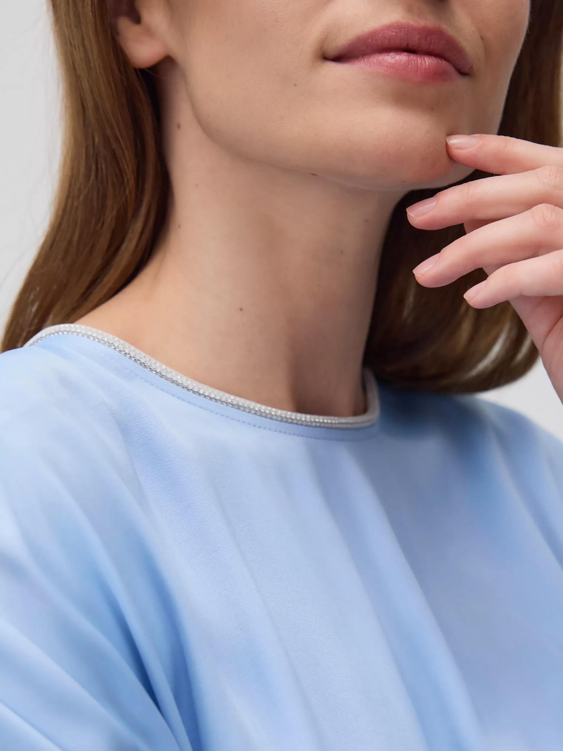 Blue Viscose Blouse, , large image number 5