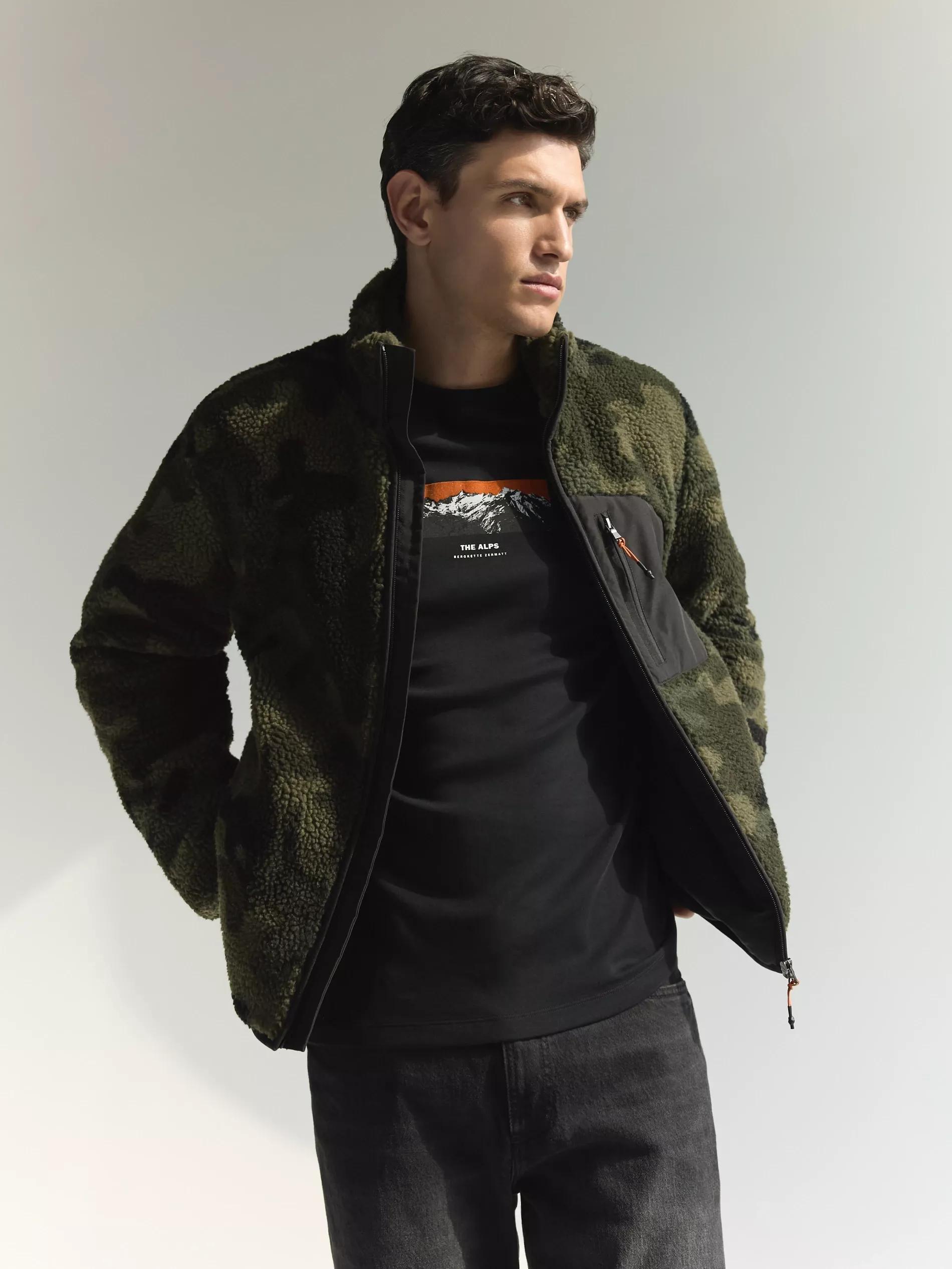 Black Comfort Fit T-Shirt With Print, Black, large image number 2