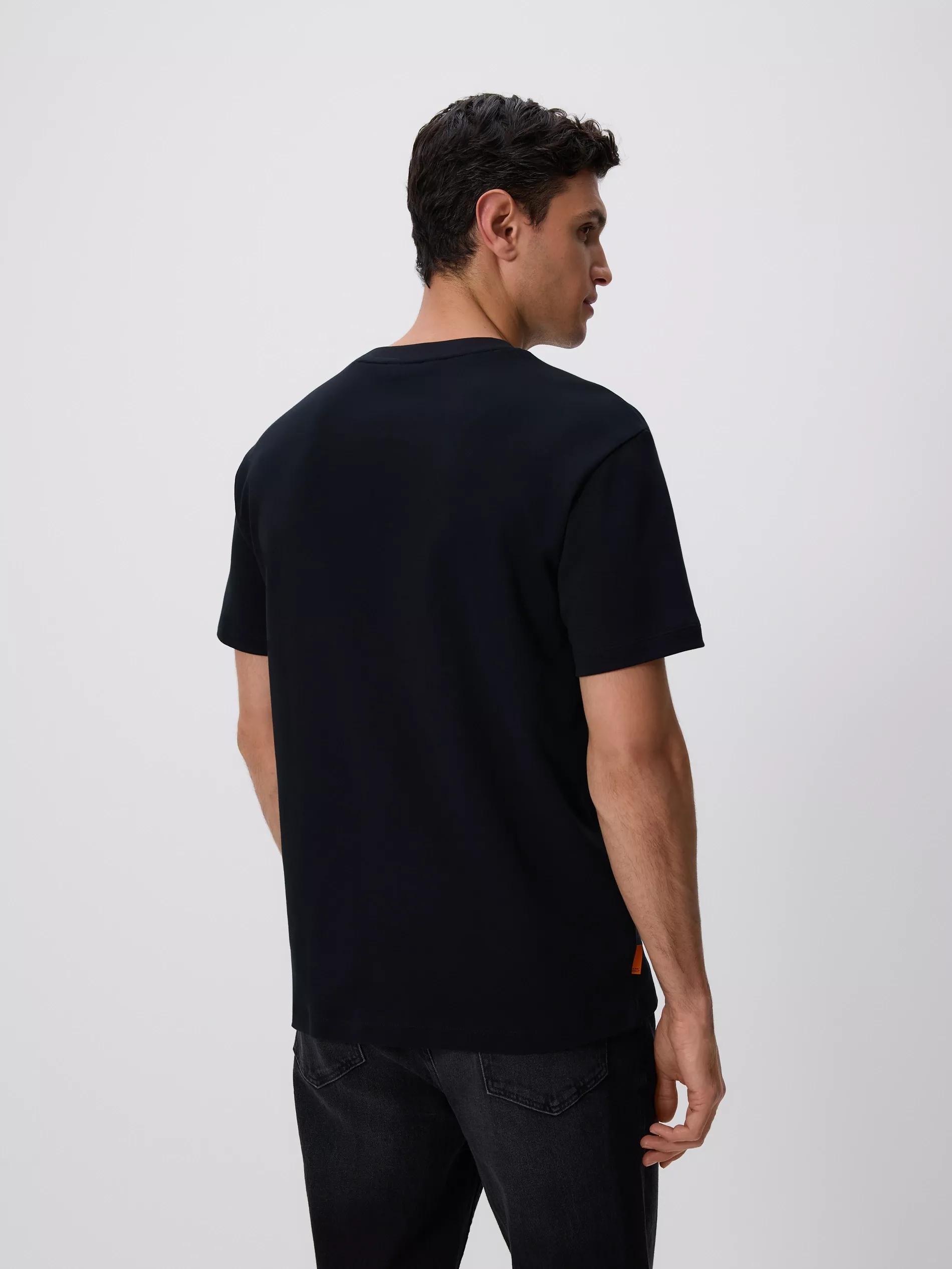 Black Comfort Fit T-Shirt With Print, Black, large image number 3