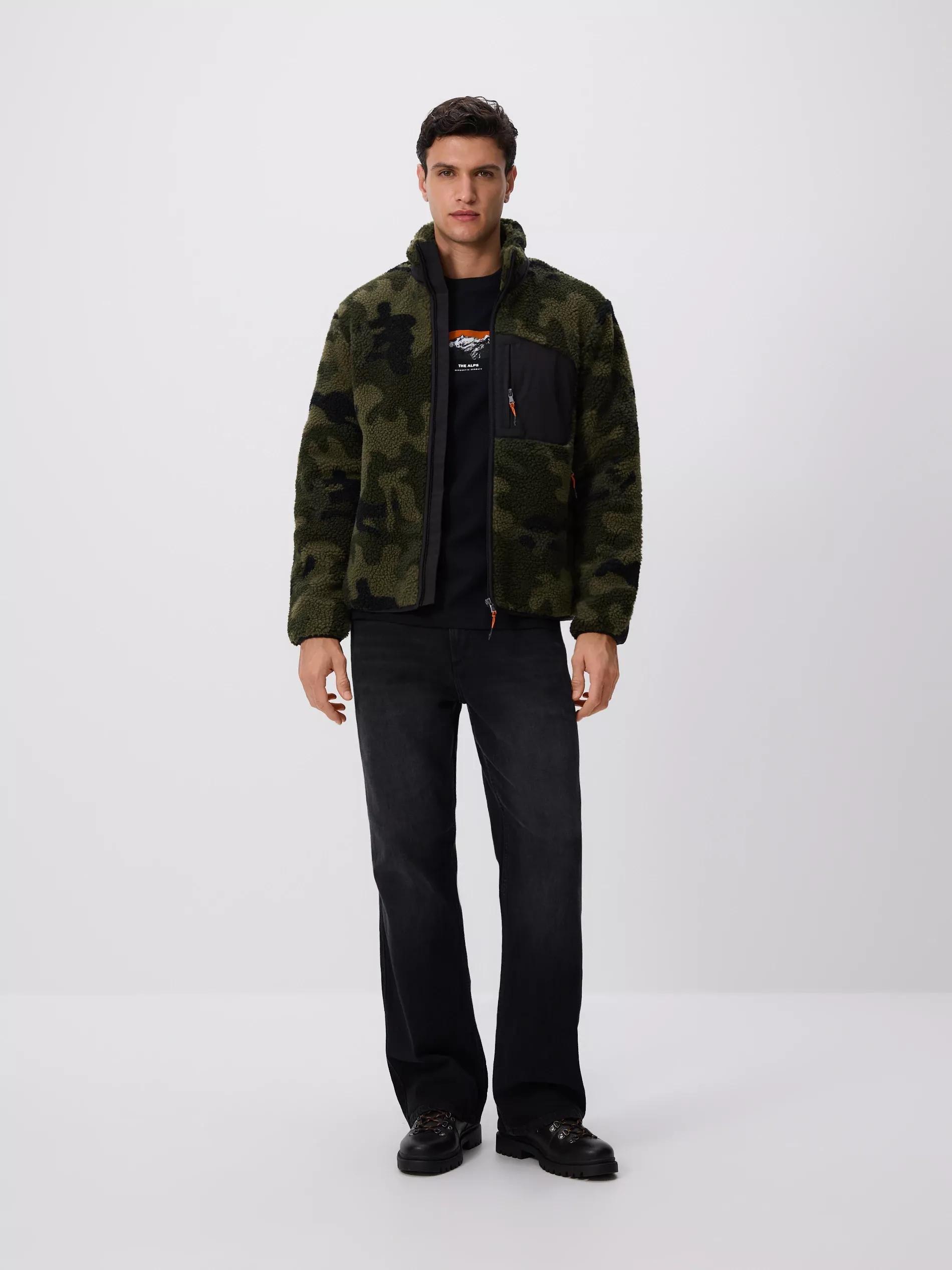 Black Comfort Fit T-Shirt With Print, Black, large image number 4