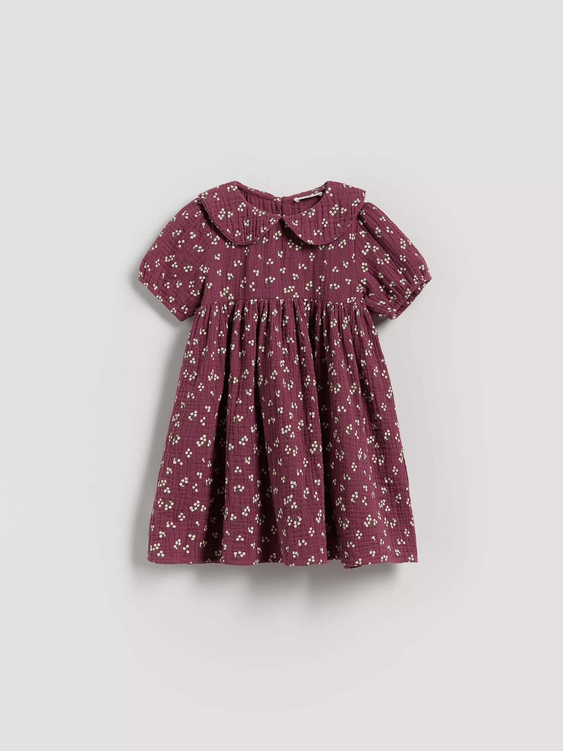 Maroon Muslin Dress, , large image number 3