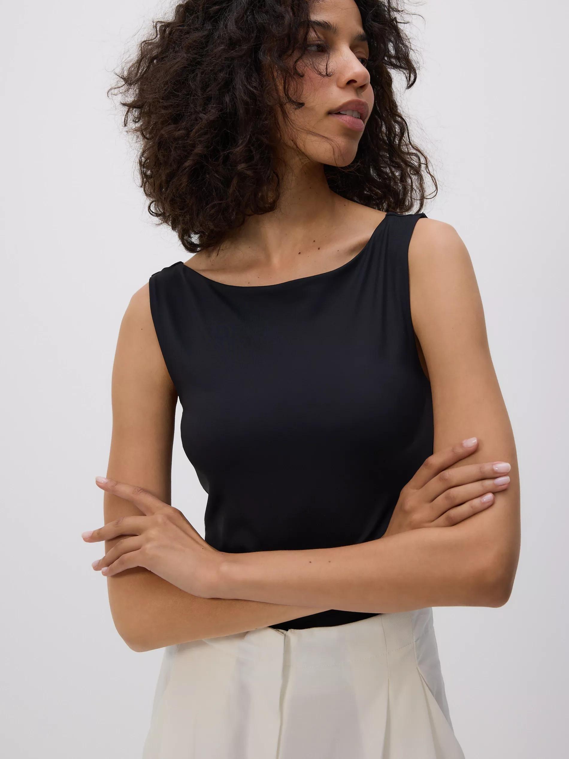 BLACK Fitted top, Black, medium