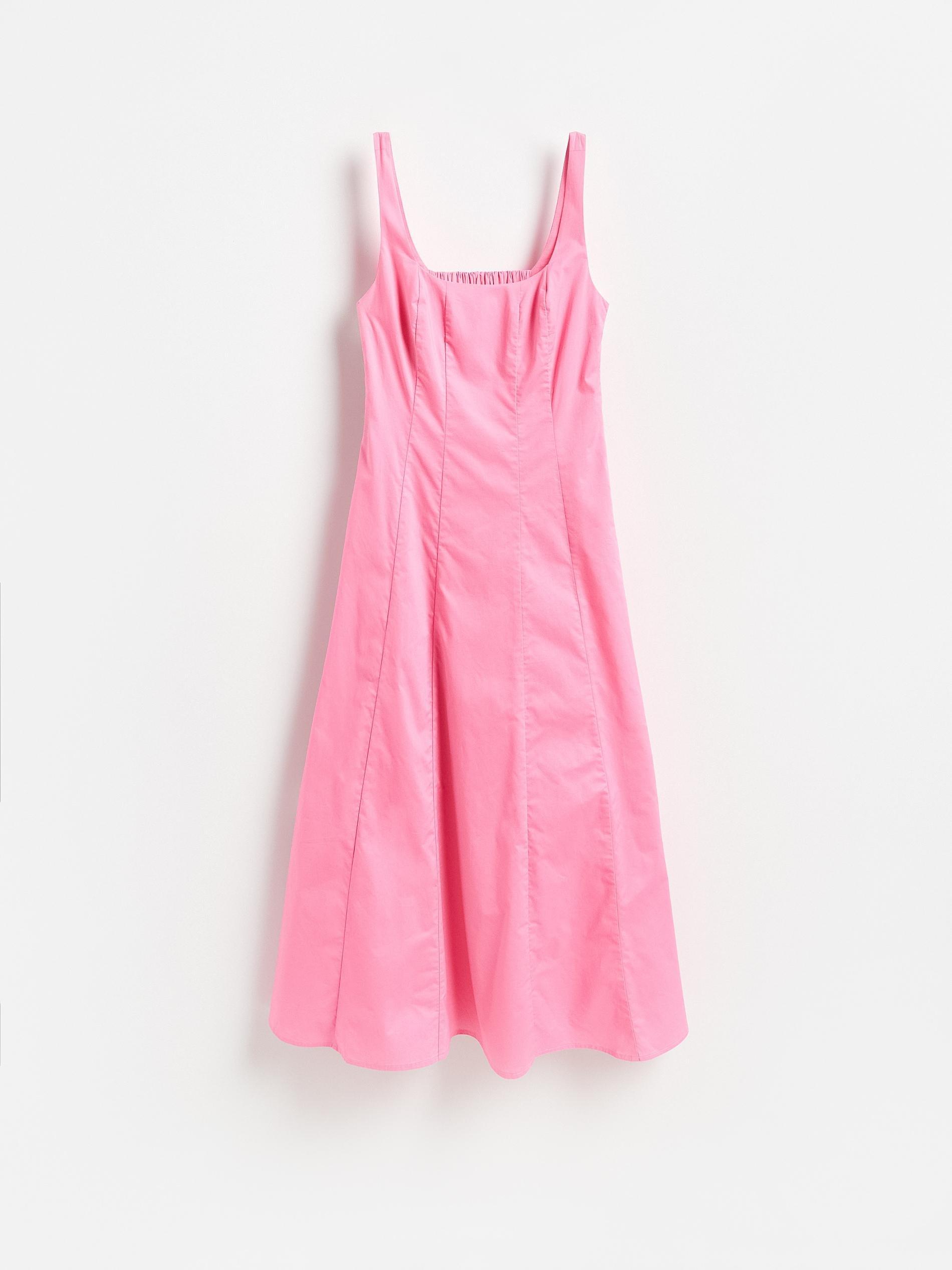 Pink Cotton Midi Dress, Pink, large image number 4
